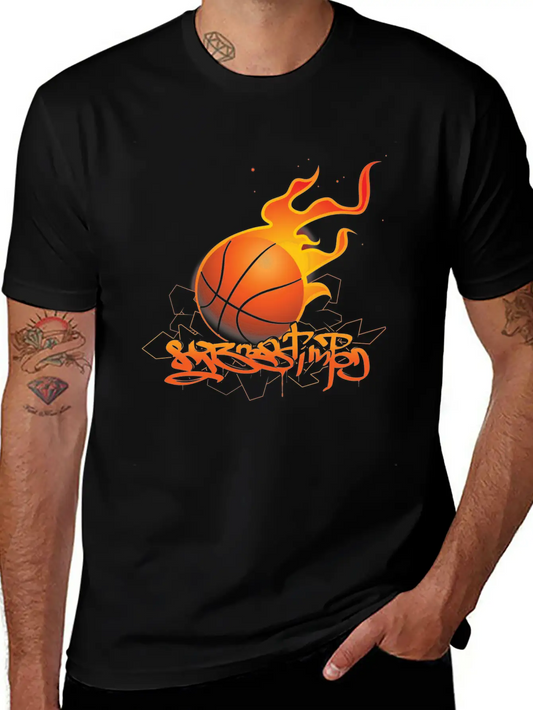 Basket Ball Style Lightweight Cotton T-Shirt – Daily Comfort Graphic Shirt