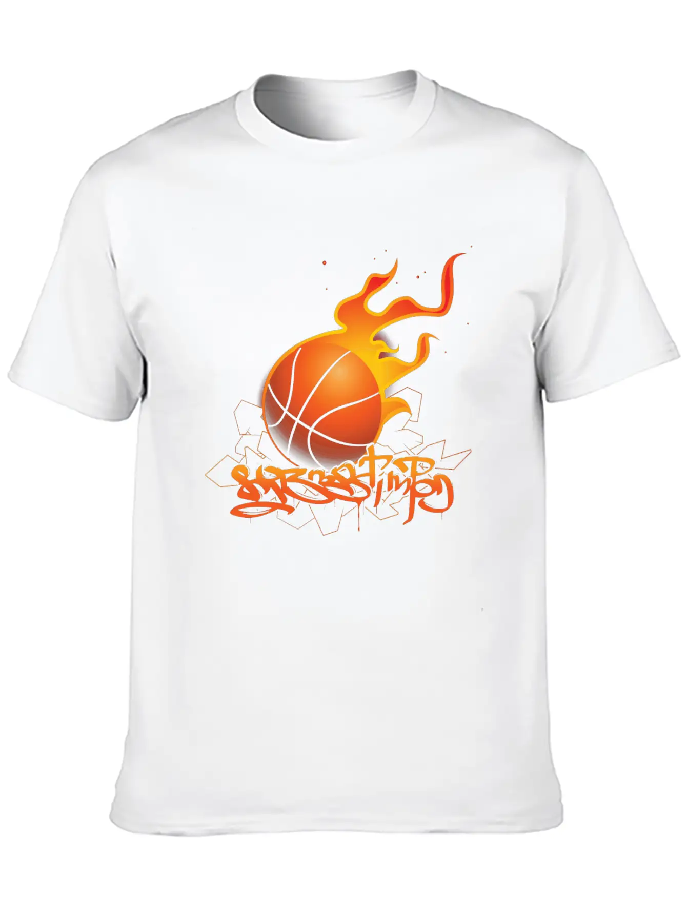 Basket Ball Style Lightweight Cotton T-Shirt – Daily Comfort Graphic Shirt
