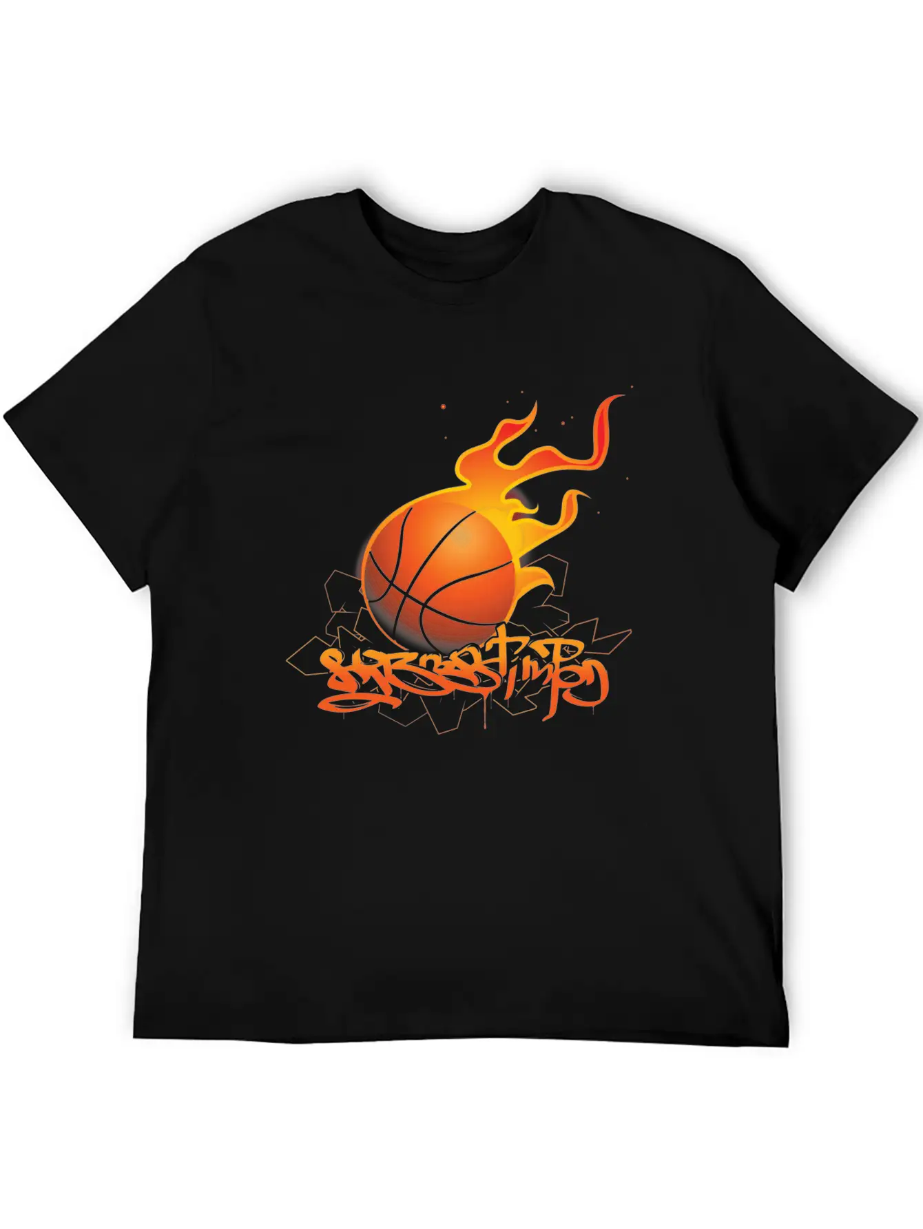 Basket Ball Style Lightweight Cotton T-Shirt – Daily Comfort Graphic Shirt