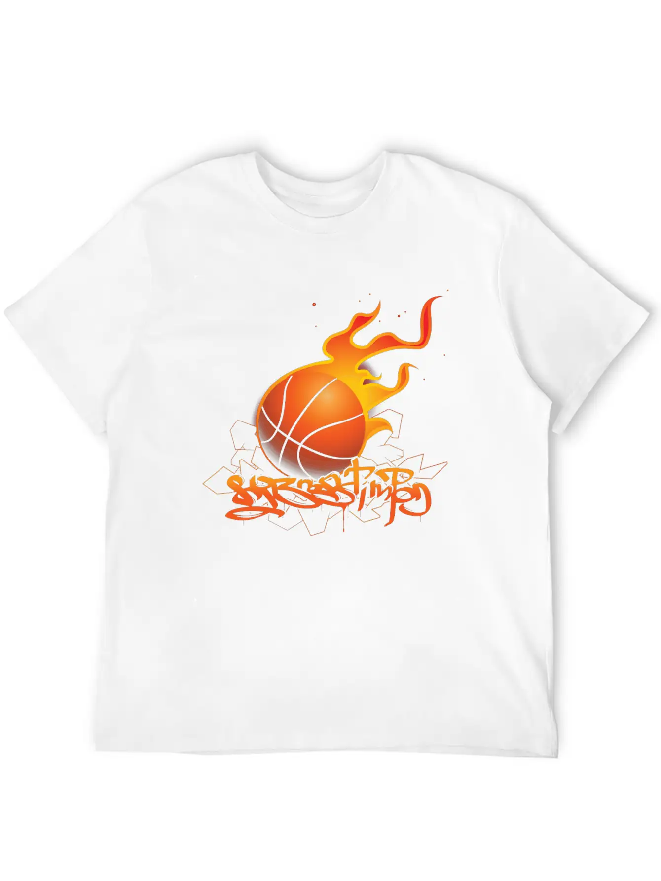Basket Ball Style Lightweight Cotton T-Shirt – Daily Comfort Graphic Shirt