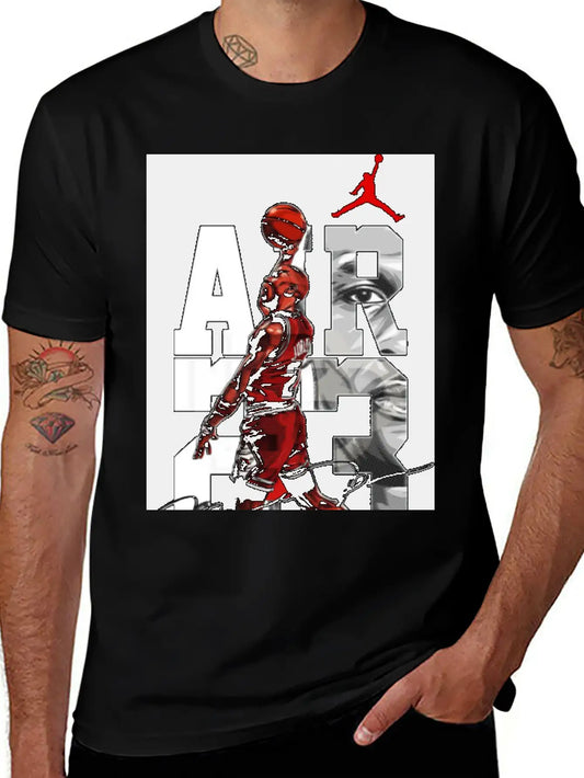 Basket Player Art Jordan T Shirts Unisex Casual T-Shirt – Clean Design For Daily Comfort