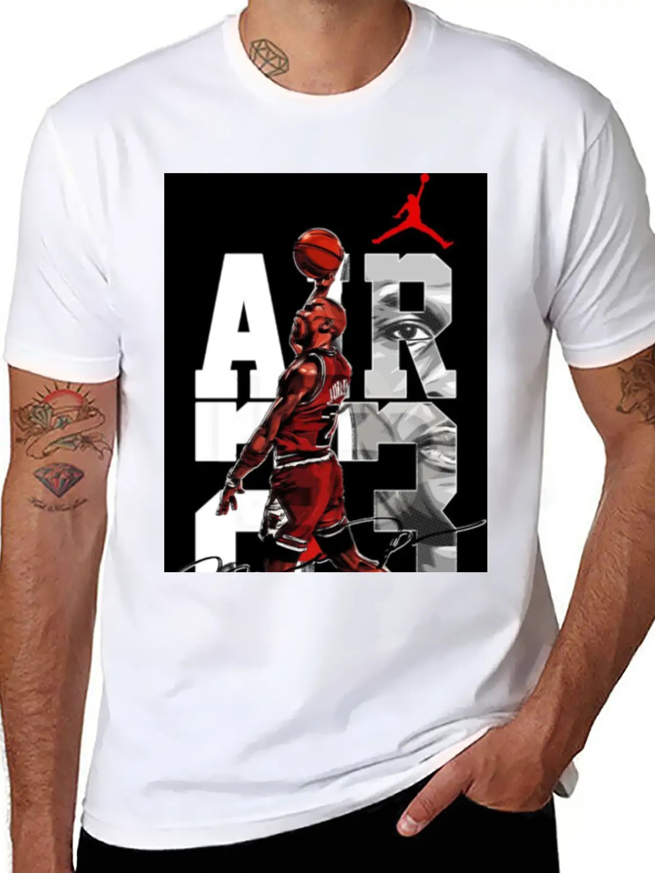 Basket Player Art Jordan T Shirts Unisex Casual T-Shirt – Clean Design For Daily Comfort