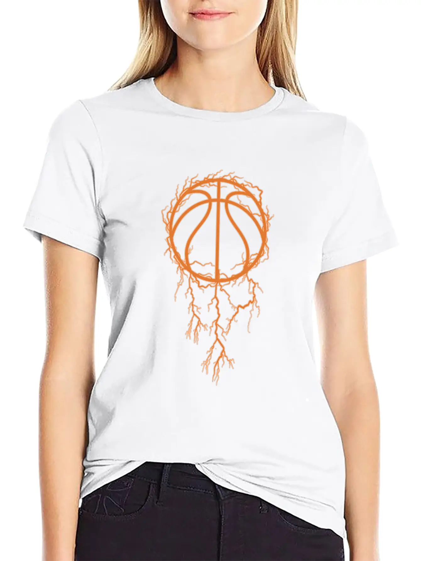 Basketball Baller Thunder Lightweight Cotton T-Shirt – Daily Comfort Graphic Shirt