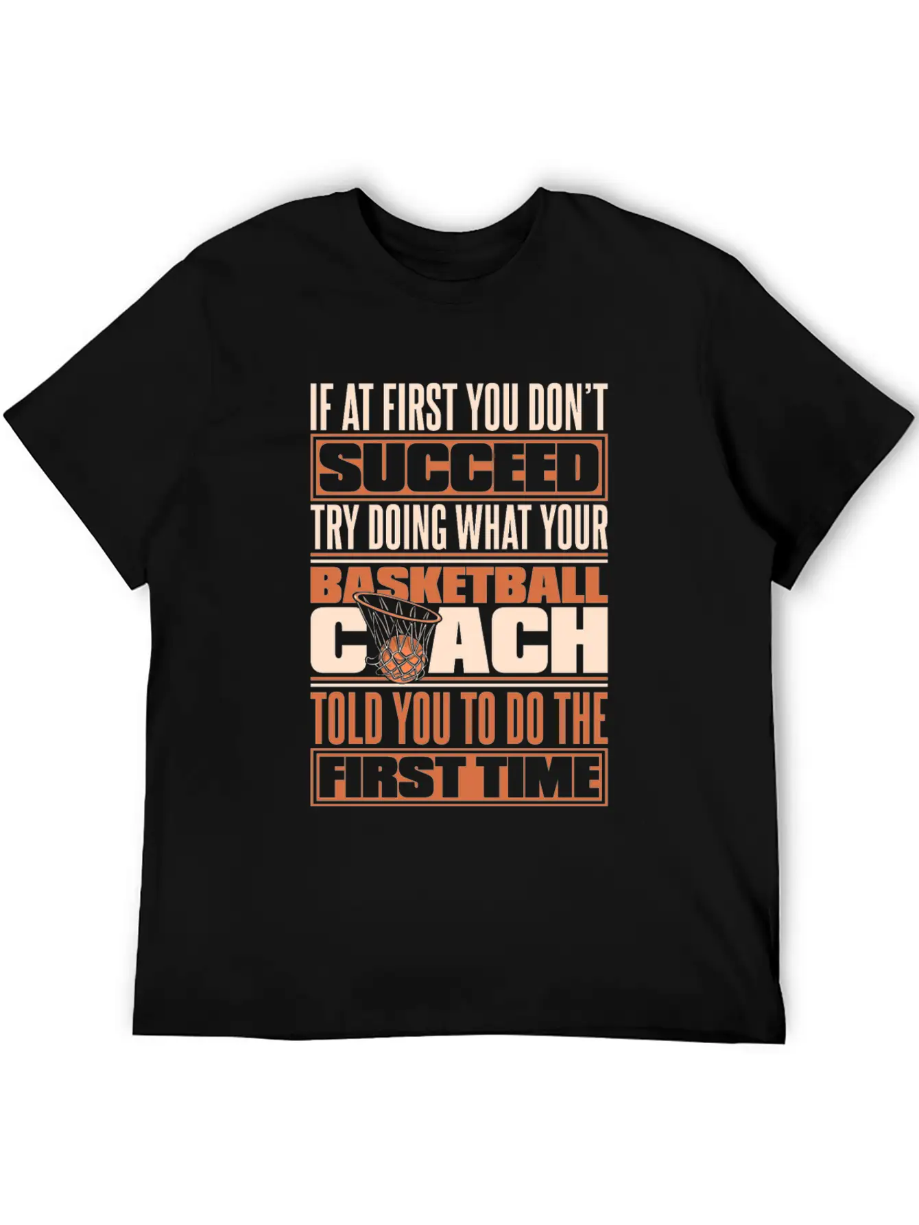 Basketball Coach Lightweight Cotton T-Shirt – Daily Comfort Graphic Shirt