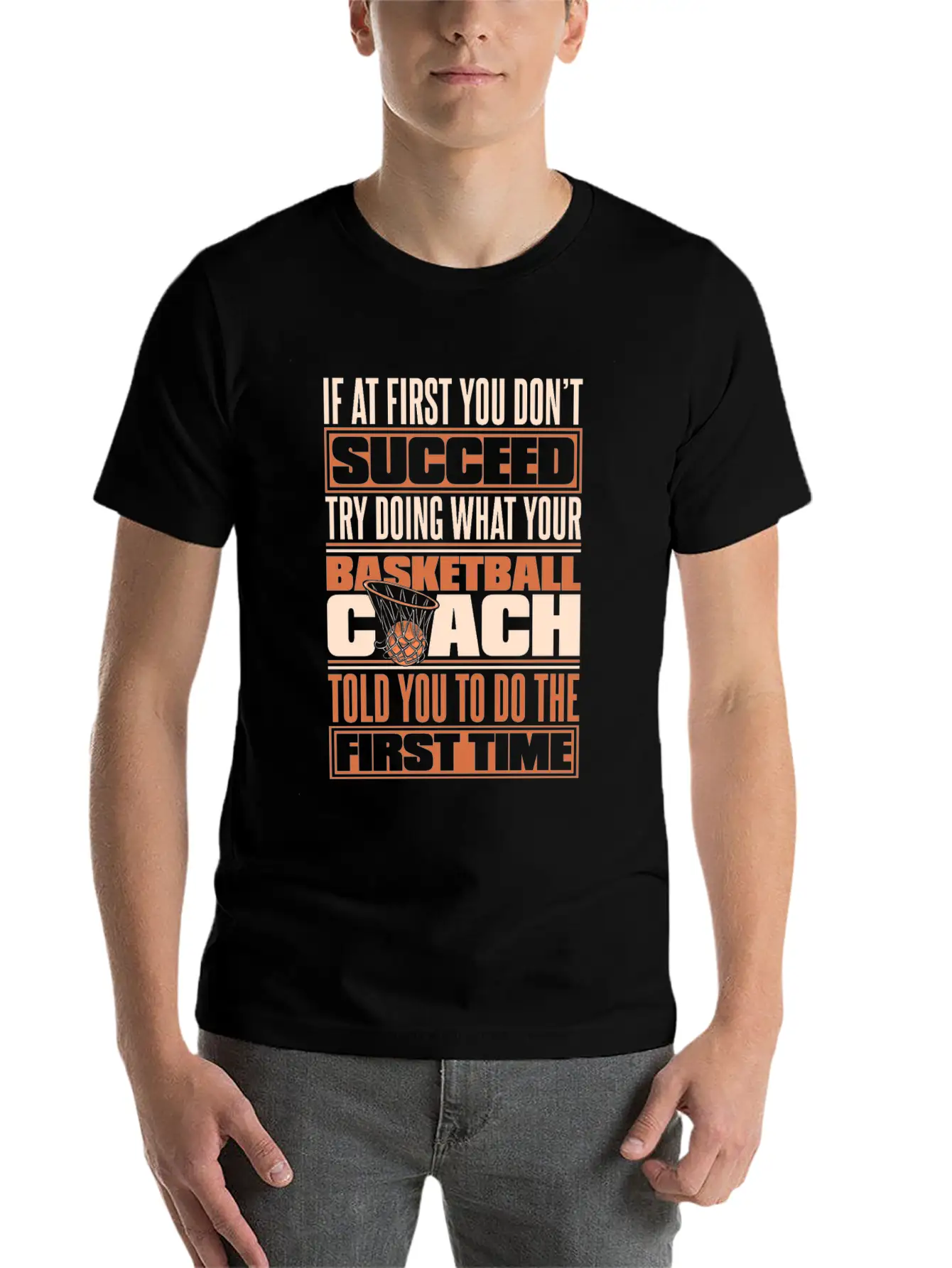 Basketball Coach Lightweight Cotton T-Shirt – Daily Comfort Graphic Shirt