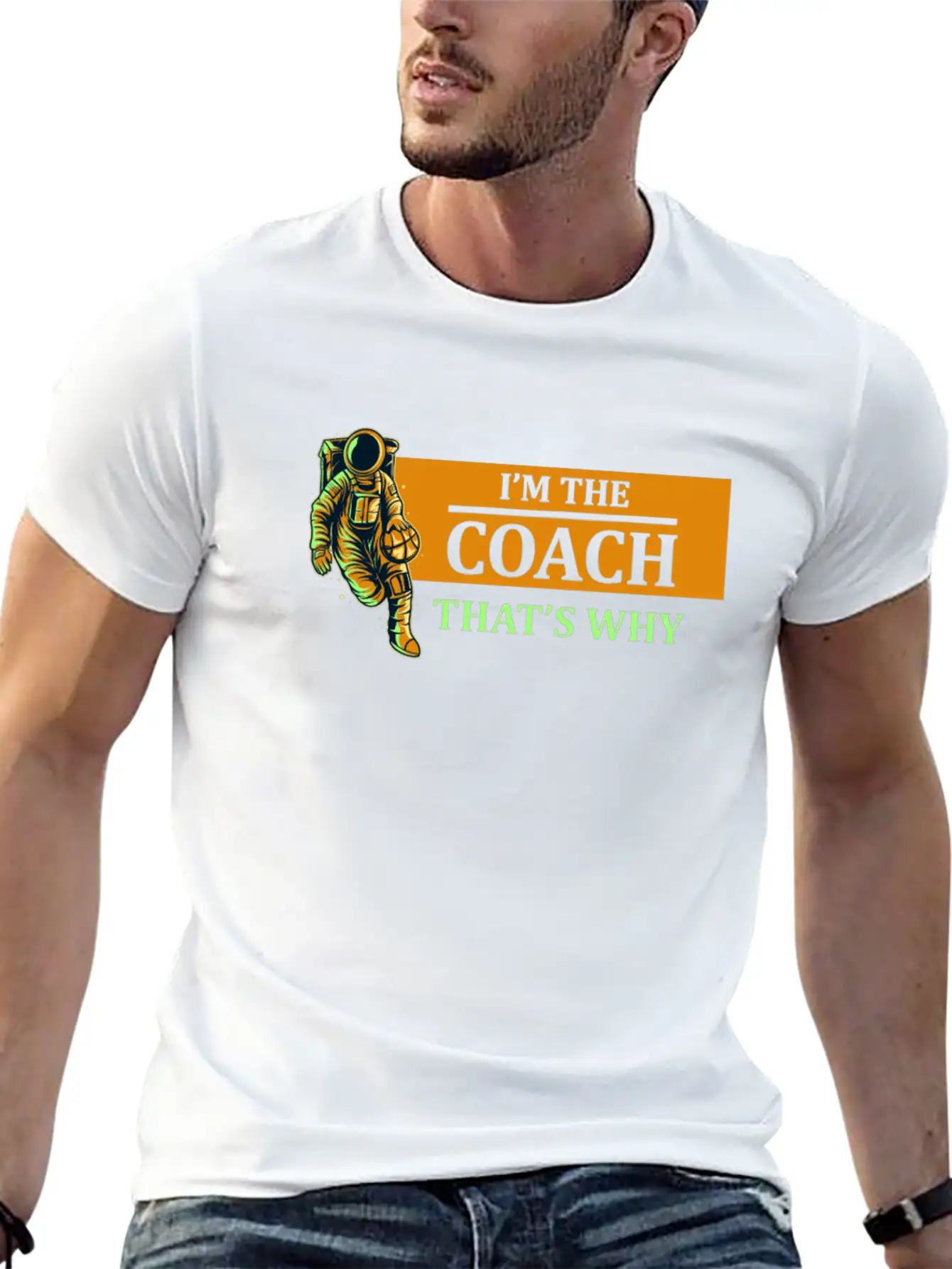 Basketball Coaching Coach Lightweight Cotton T-Shirt – Daily Comfort Graphic Shirt