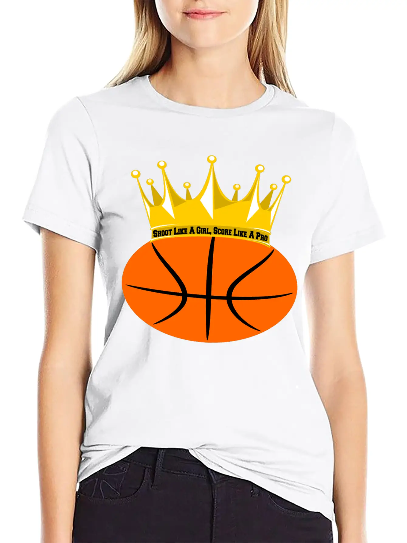 Basketball Girl Power: Shoot & Score! Relaxed Everyday Tee – Lightweight And Durable Cotton