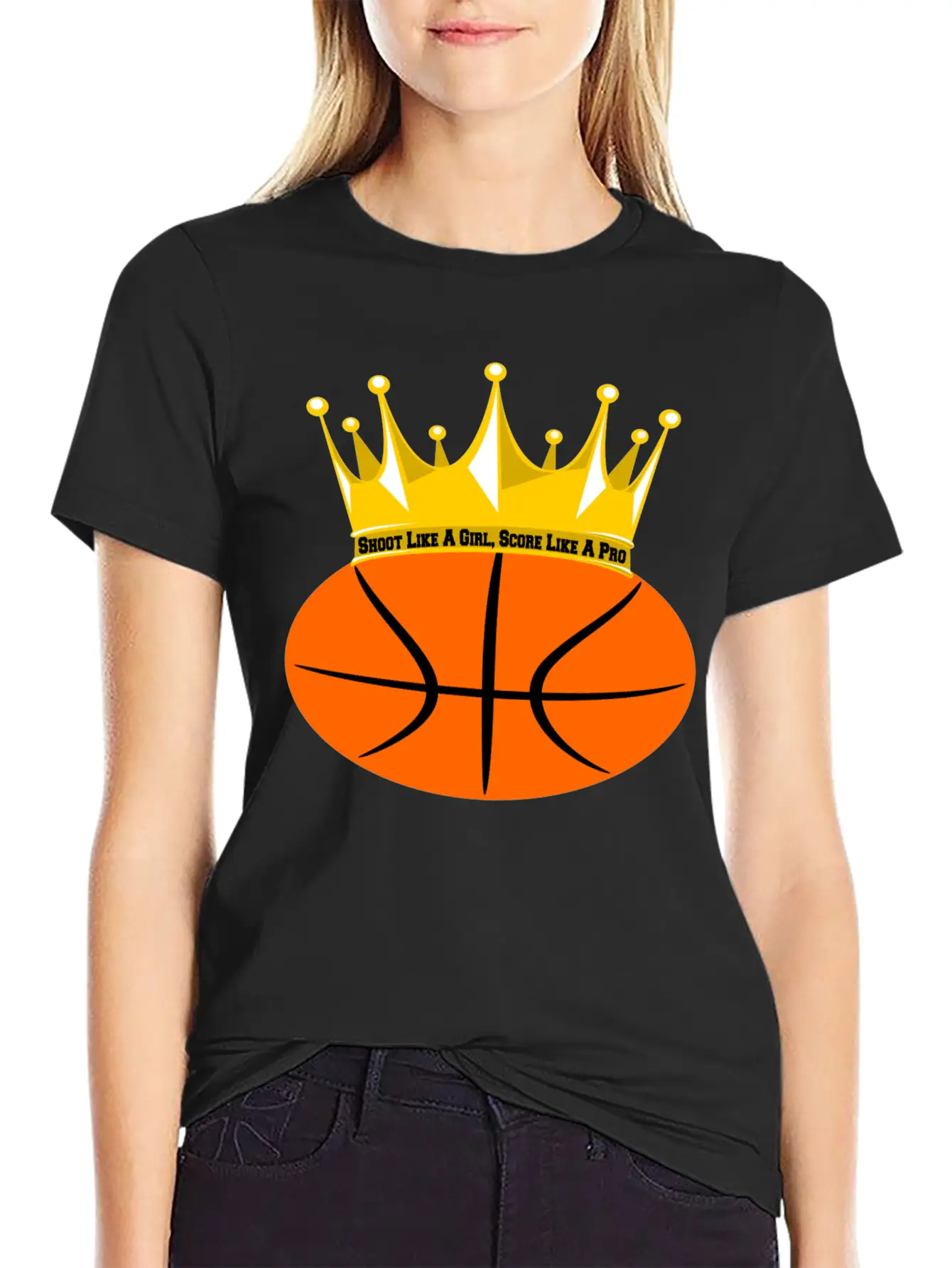 Basketball Girl Power: Shoot & Score! Relaxed Everyday Tee – Lightweight And Durable Cotton