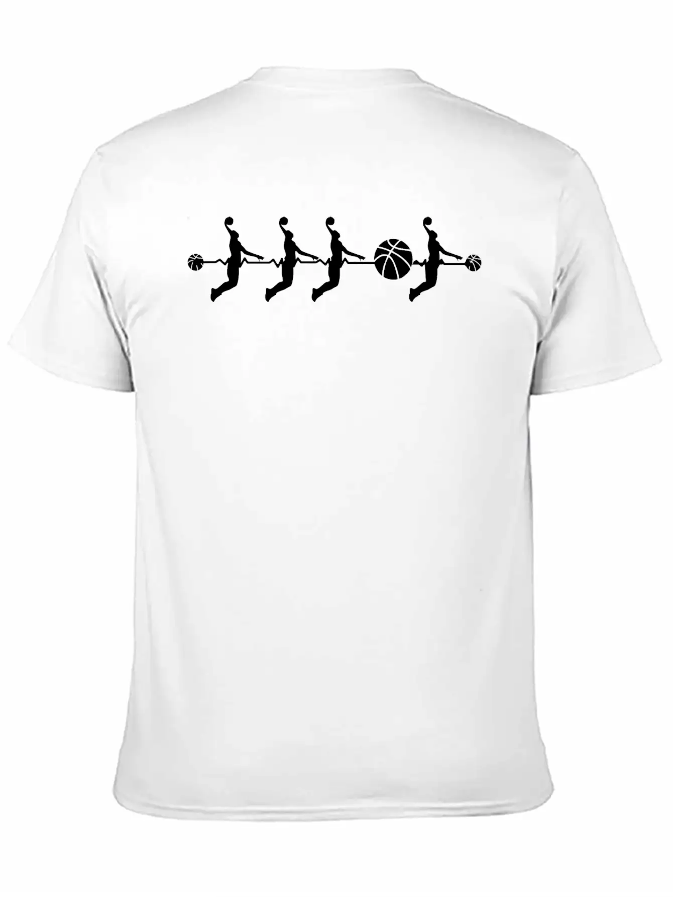 Basketball Heartbeat Pulse Frequency Gift Classic Fit Graphic Tee For Daily Comfort – Unisex Cotton Shirt