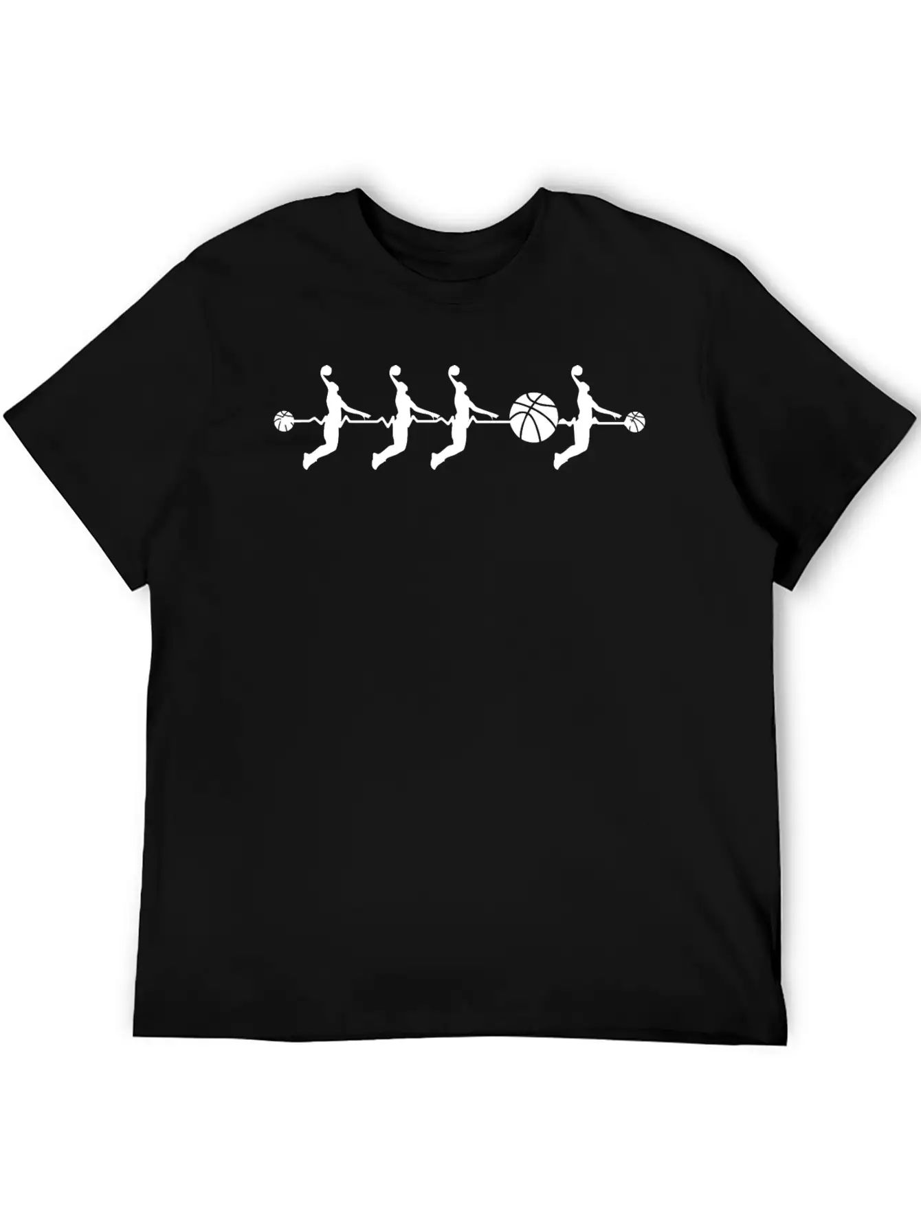 Basketball Heartbeat Pulse Frequency Gift Classic Fit Graphic Tee For Daily Comfort – Unisex Cotton Shirt