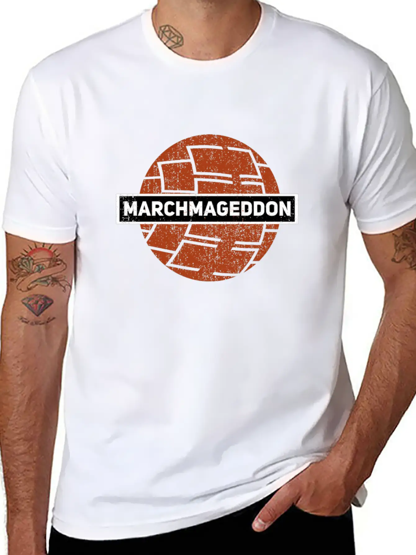 Basketball March Tournament Bracket College Gift Lightweight Cotton T-Shirt – Daily Comfort Graphic Shirt