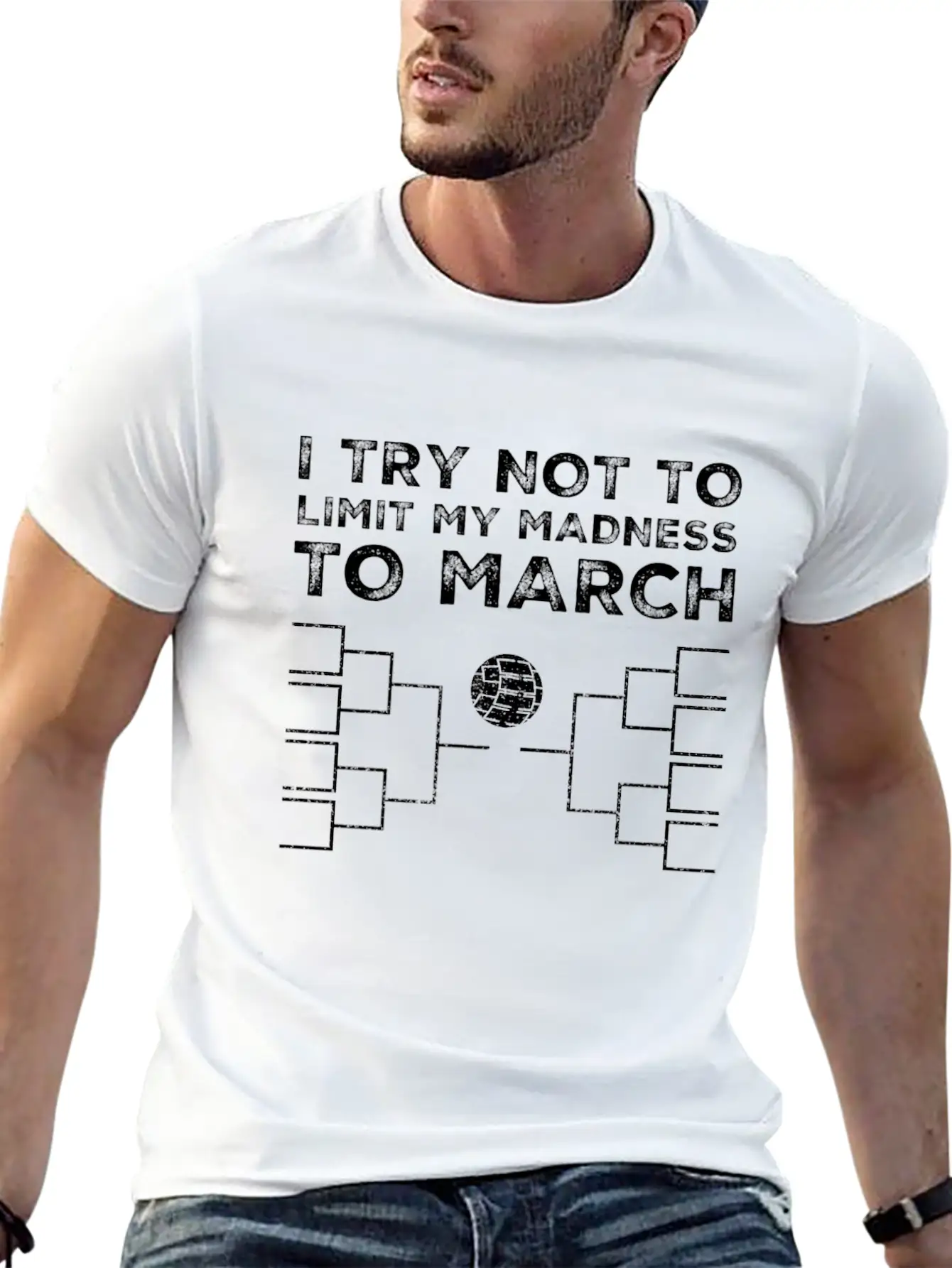Basketball March Tournament Bracket College Gift Unisex Casual T-Shirt – Clean Design For Daily Comfort