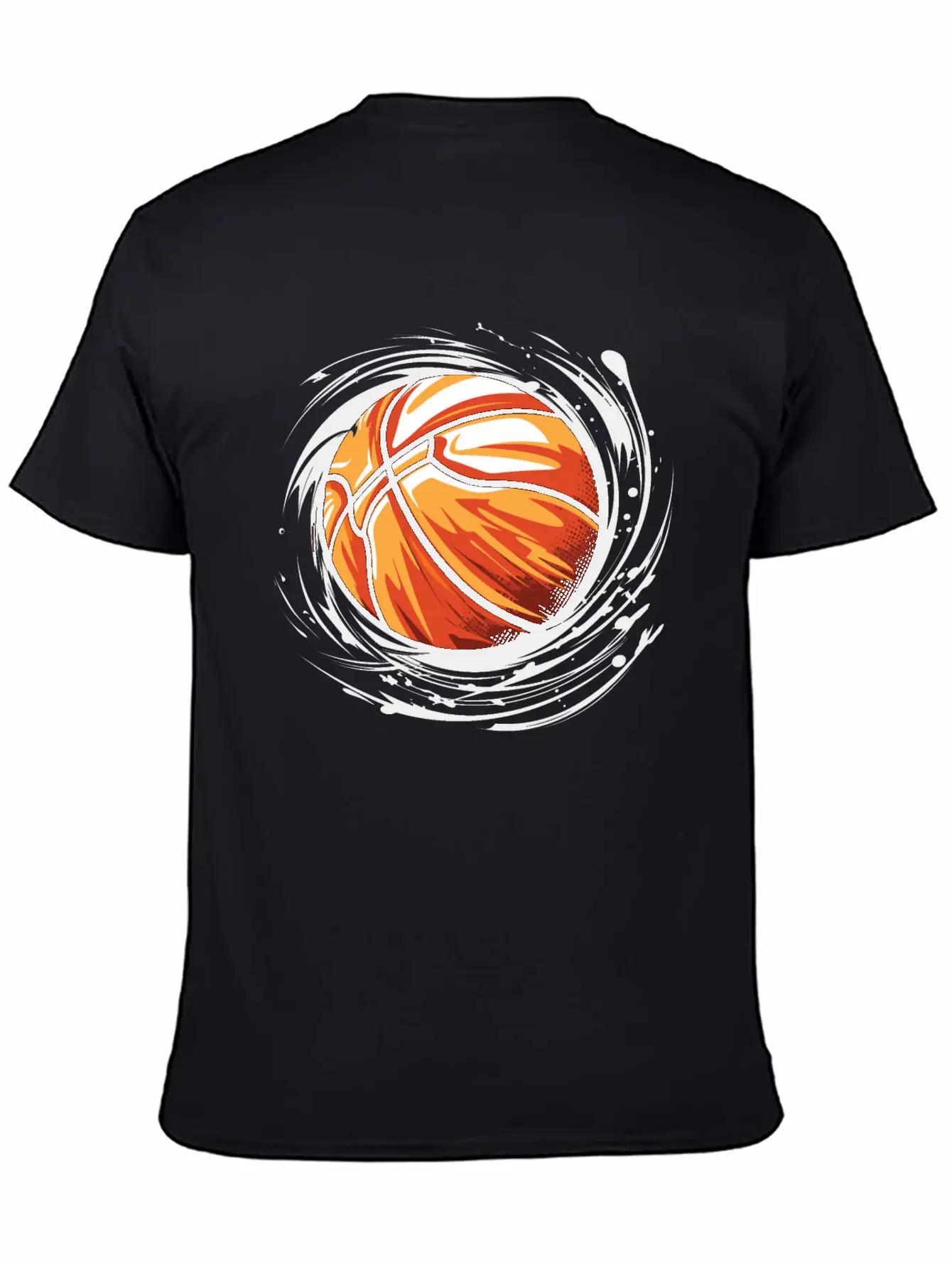 Basketball With Paint Splatter Comfortable Minimalist Graphic Tee – Summer Style Essential