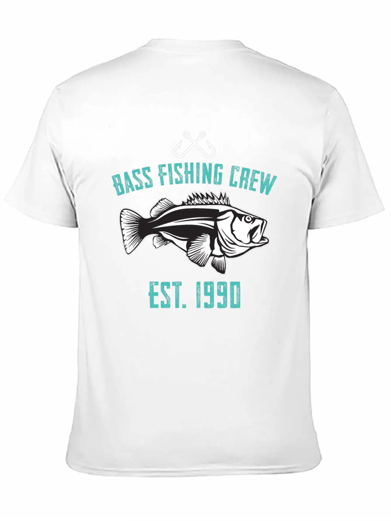 Bass Fishing Crew 1990 Lightweight Cotton T-Shirt – Daily Comfort Graphic Shirt