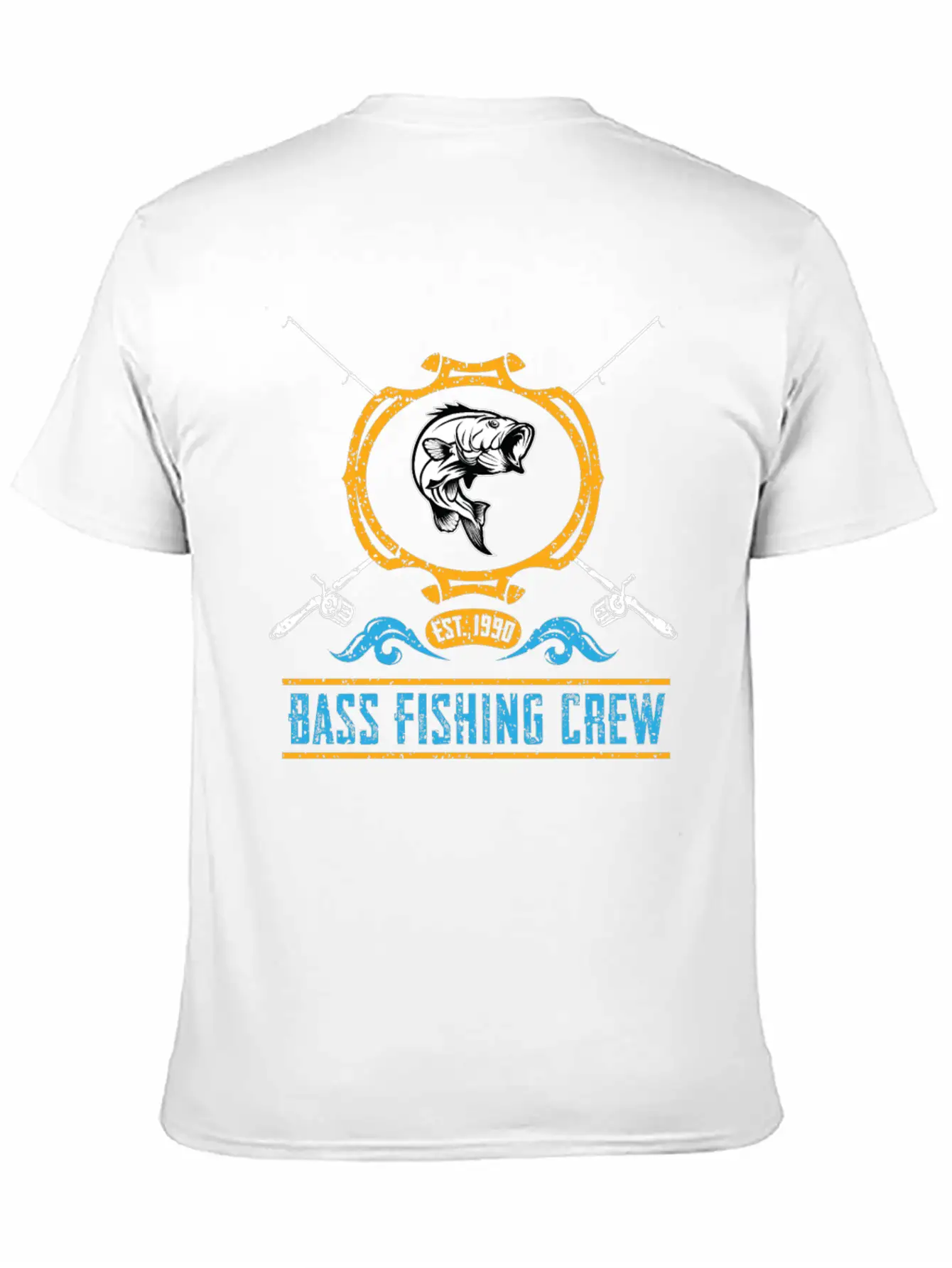 Bass Fishing Crew Lightweight Cotton T-Shirt – Daily Comfort Graphic Shirt