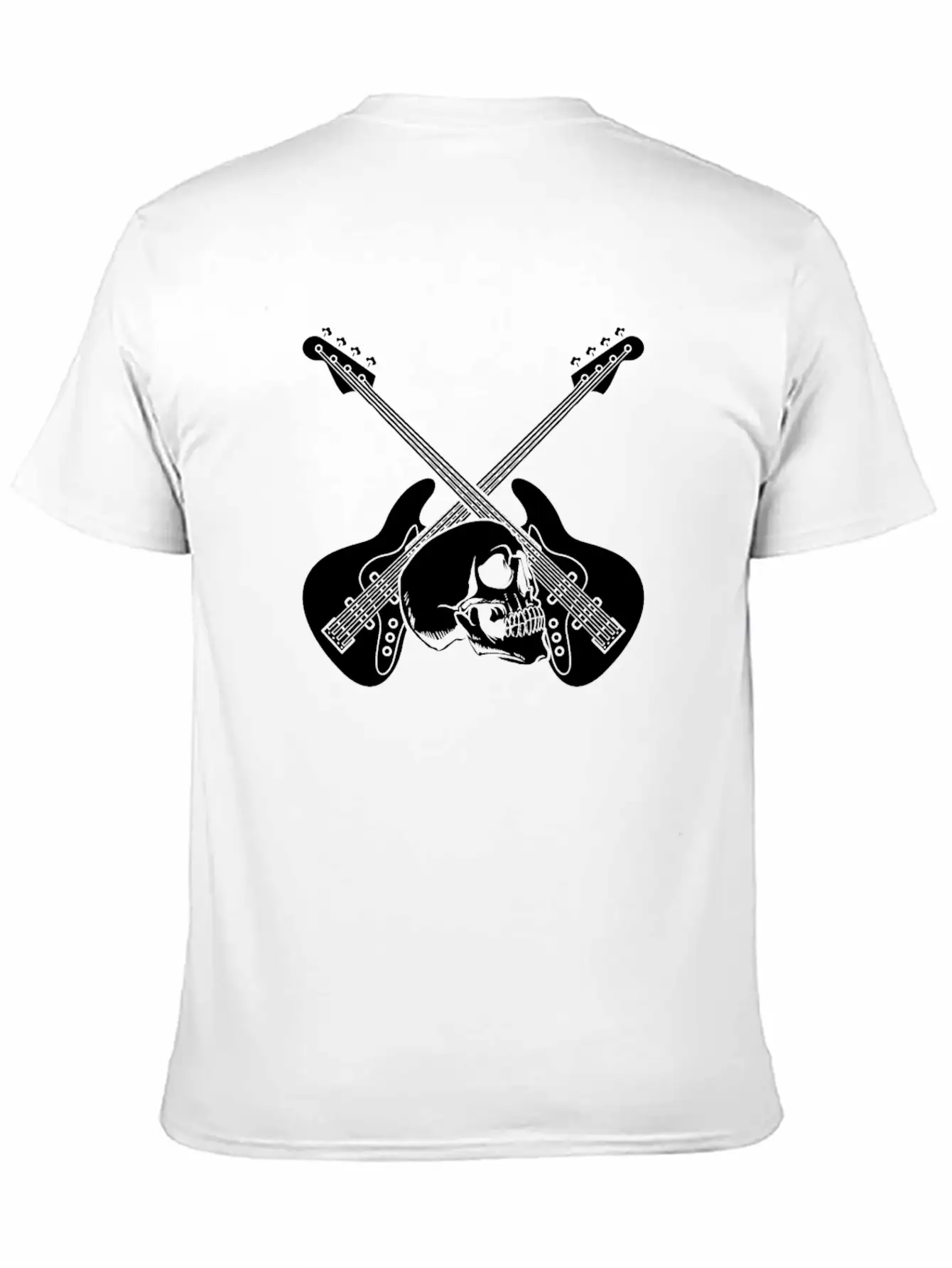 Bass Guitar Bassist Skull Lightweight Cotton T-Shirt – Daily Comfort Graphic Shirt