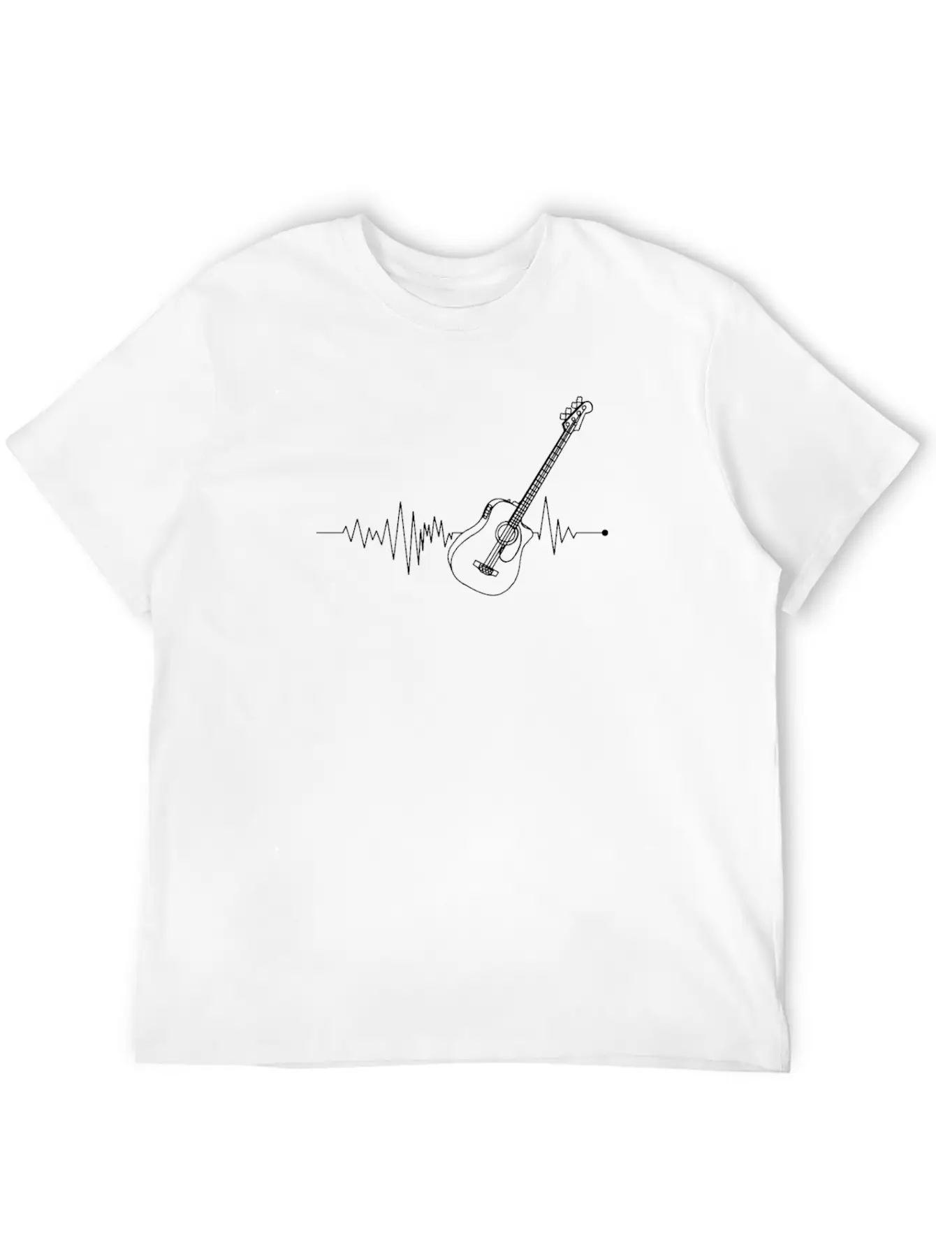 Bass Guitar Notes Heartbeat - Bass Guitar - Bass Basic Graphic T-Shirt – Daily Comfort In Soft Cotton
