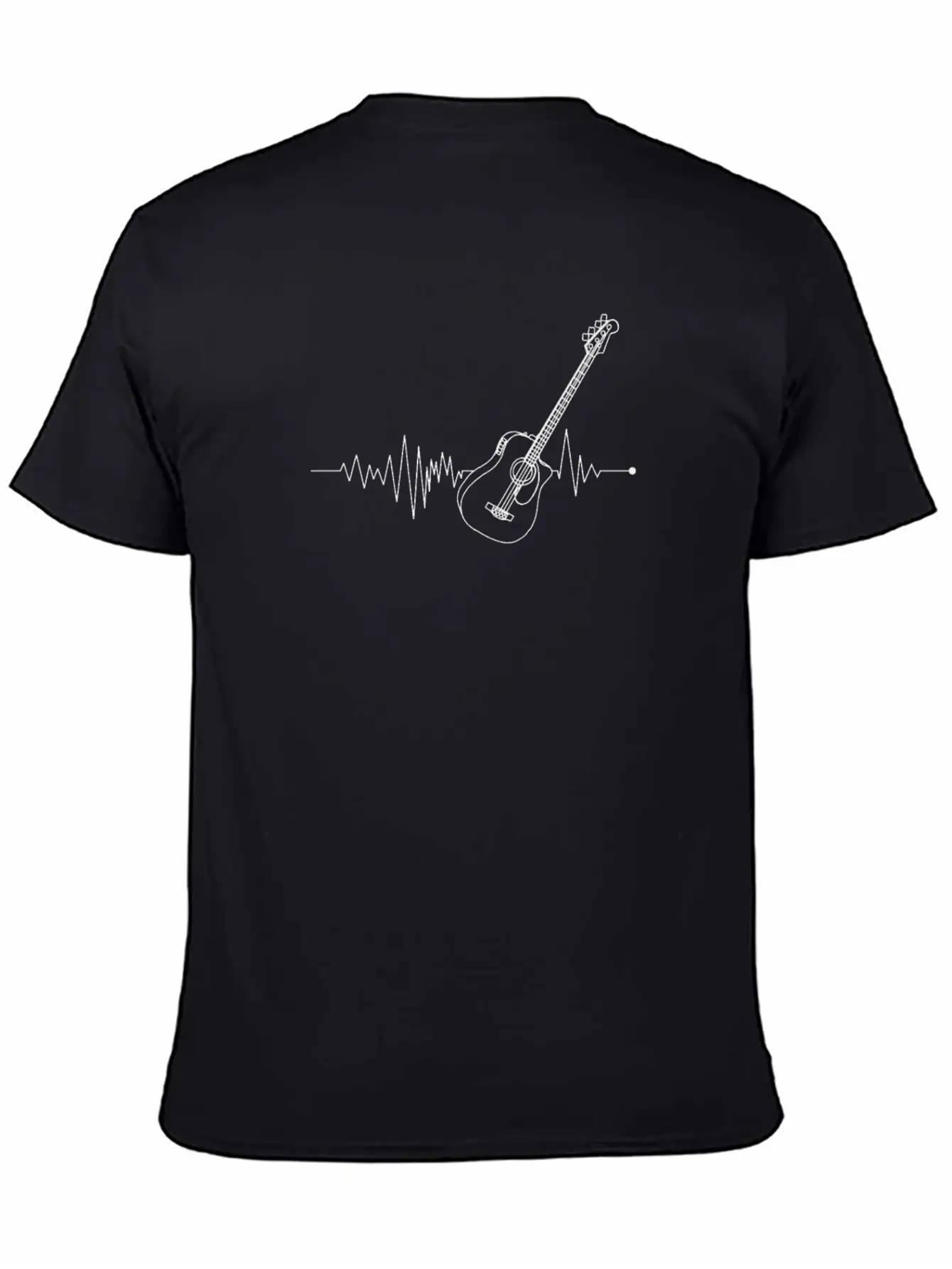 Bass Guitar Notes Heartbeat - Bass Guitar - Bass Basic Graphic T-Shirt – Daily Comfort In Soft Cotton