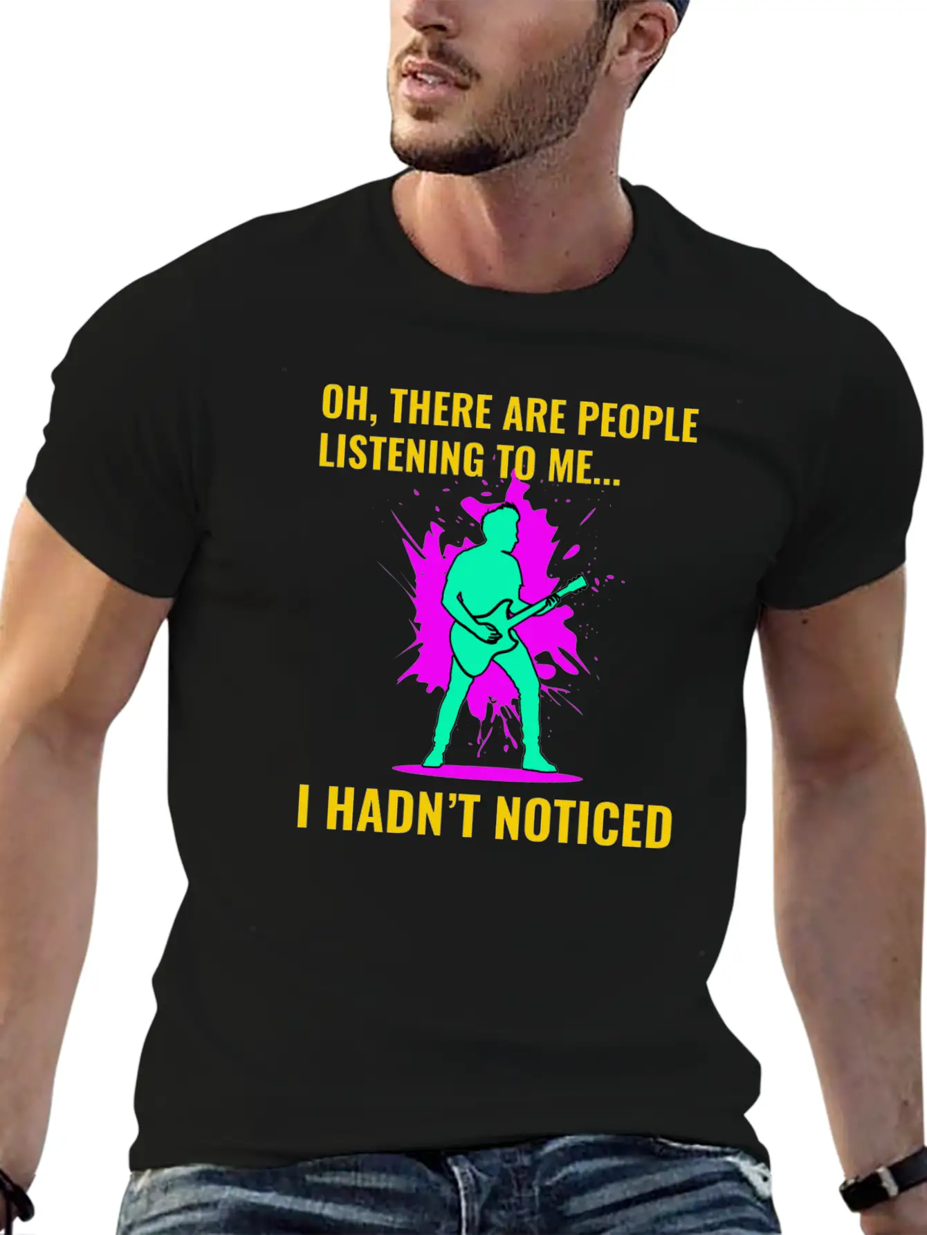 Bass Guitar Player Music Musician Bassist Funny Lightweight Cotton T-Shirt – Daily Comfort Graphic Shirt