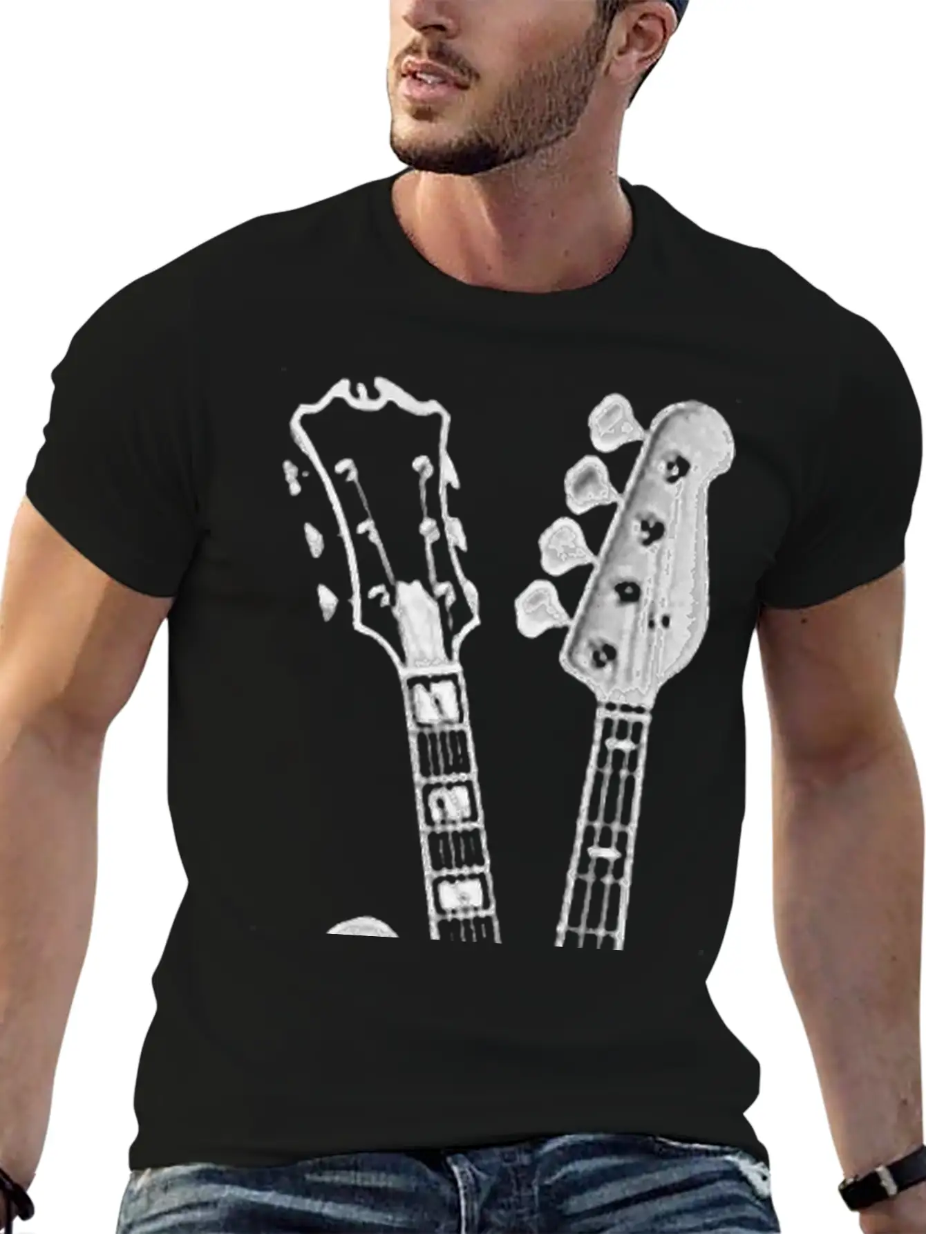 BASS GUITAR SHIRT FINGER GUITAR SHIRT Essenti Lightweight Cotton T-Shirt – Daily Comfort Graphic Shirt
