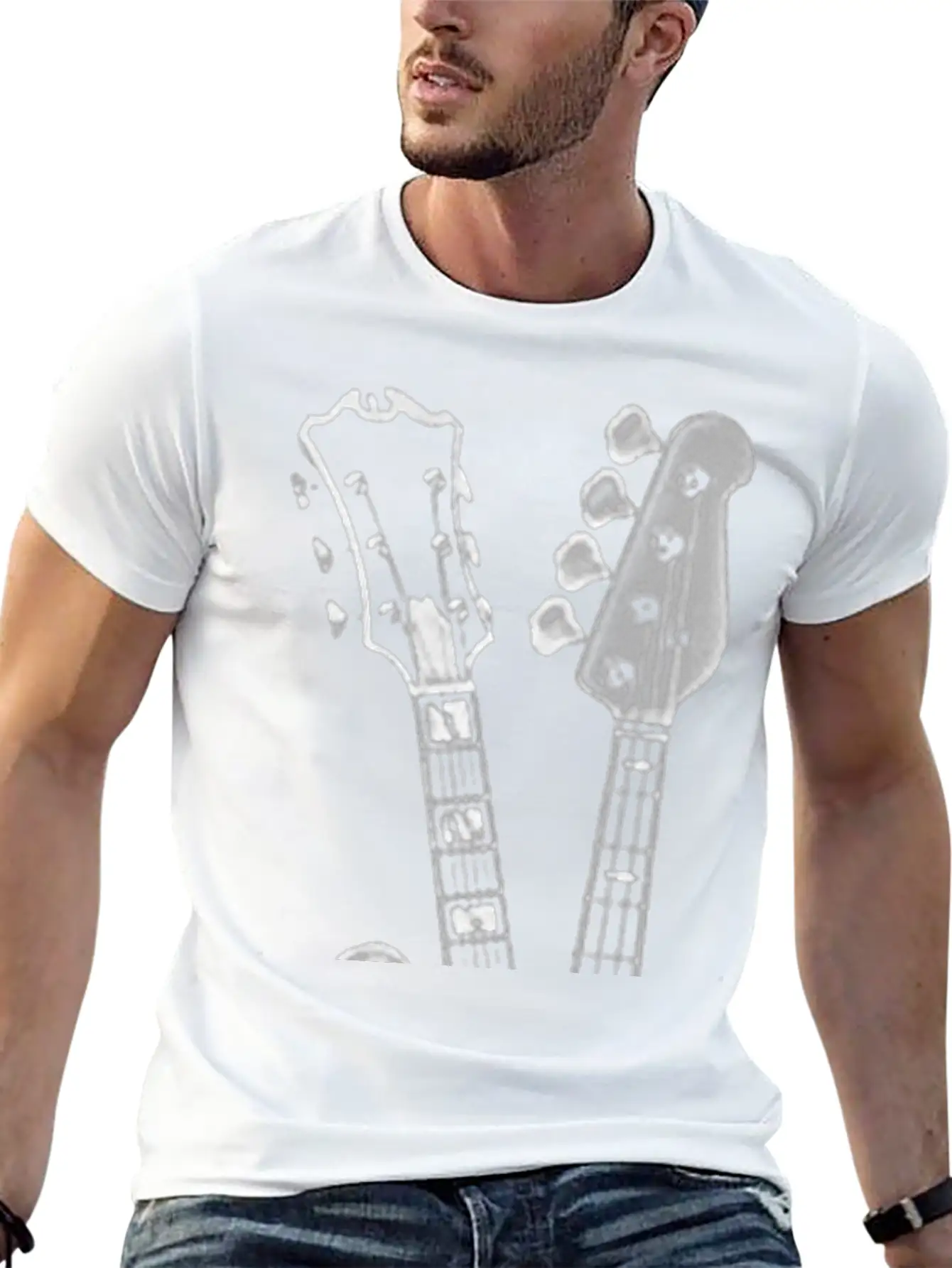 BASS GUITAR SHIRT FINGER GUITAR SHIRT Essenti Lightweight Cotton T-Shirt – Daily Comfort Graphic Shirt