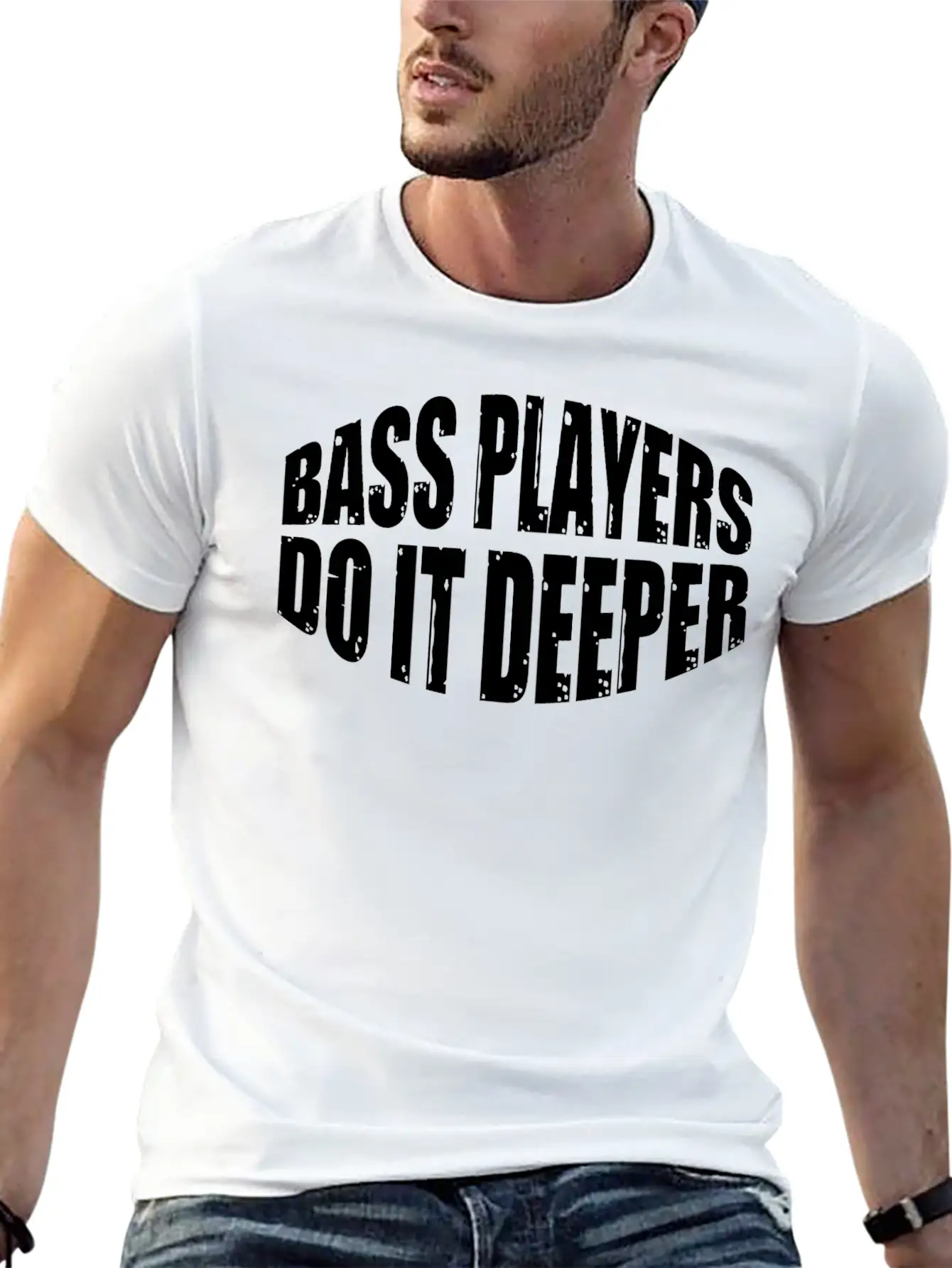 Bass Players Do It Deeper 7 Lightweight Cotton T-Shirt – Daily Comfort Graphic Shirt