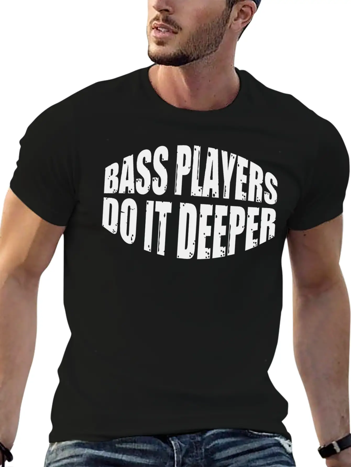 Bass Players Do It Deeper 7 Lightweight Cotton T-Shirt – Daily Comfort Graphic Shirt