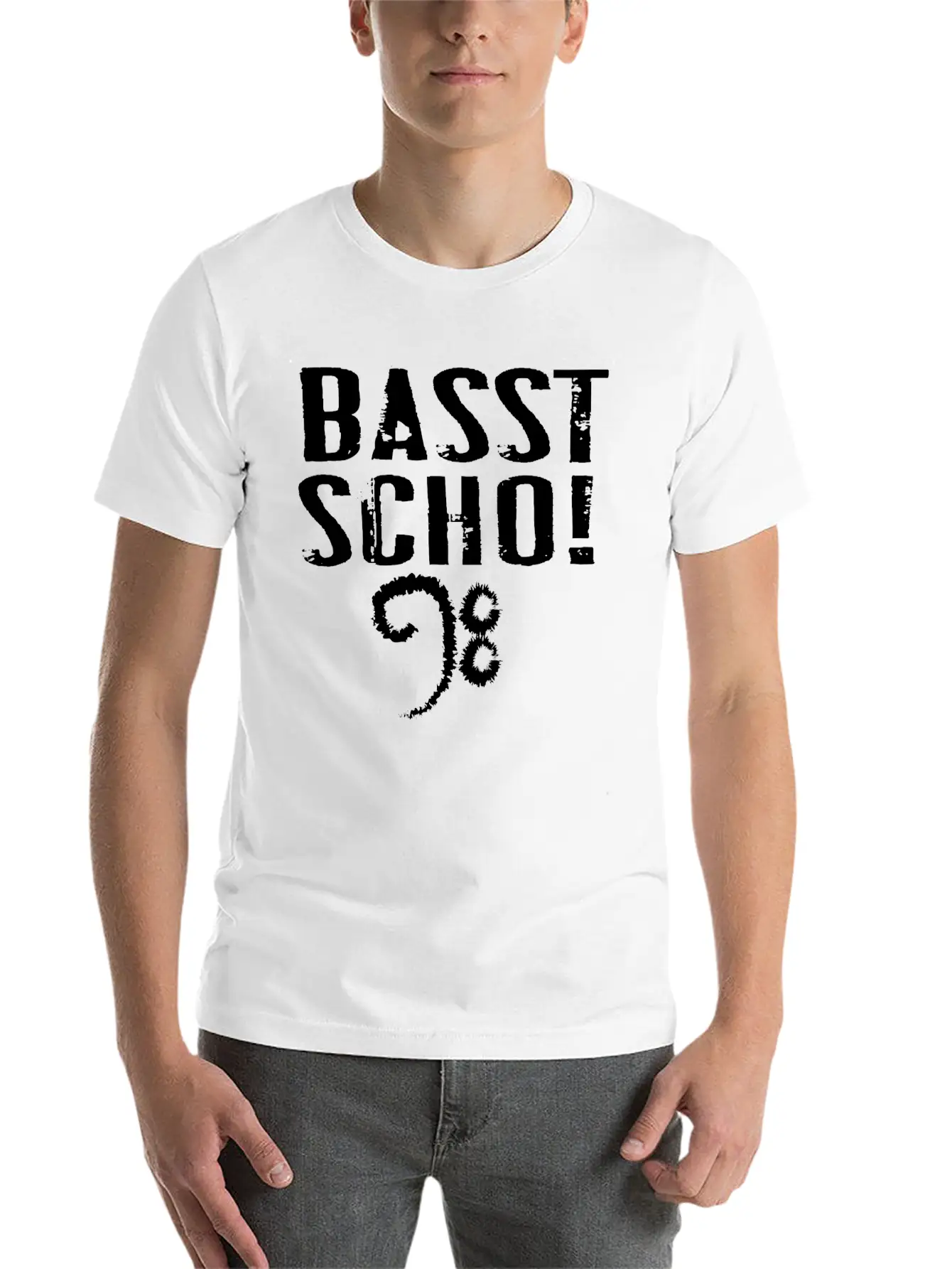 Basst Scho Guitar Gift Music Rock Lightweight Cotton T-Shirt – Daily Comfort Graphic Shirt