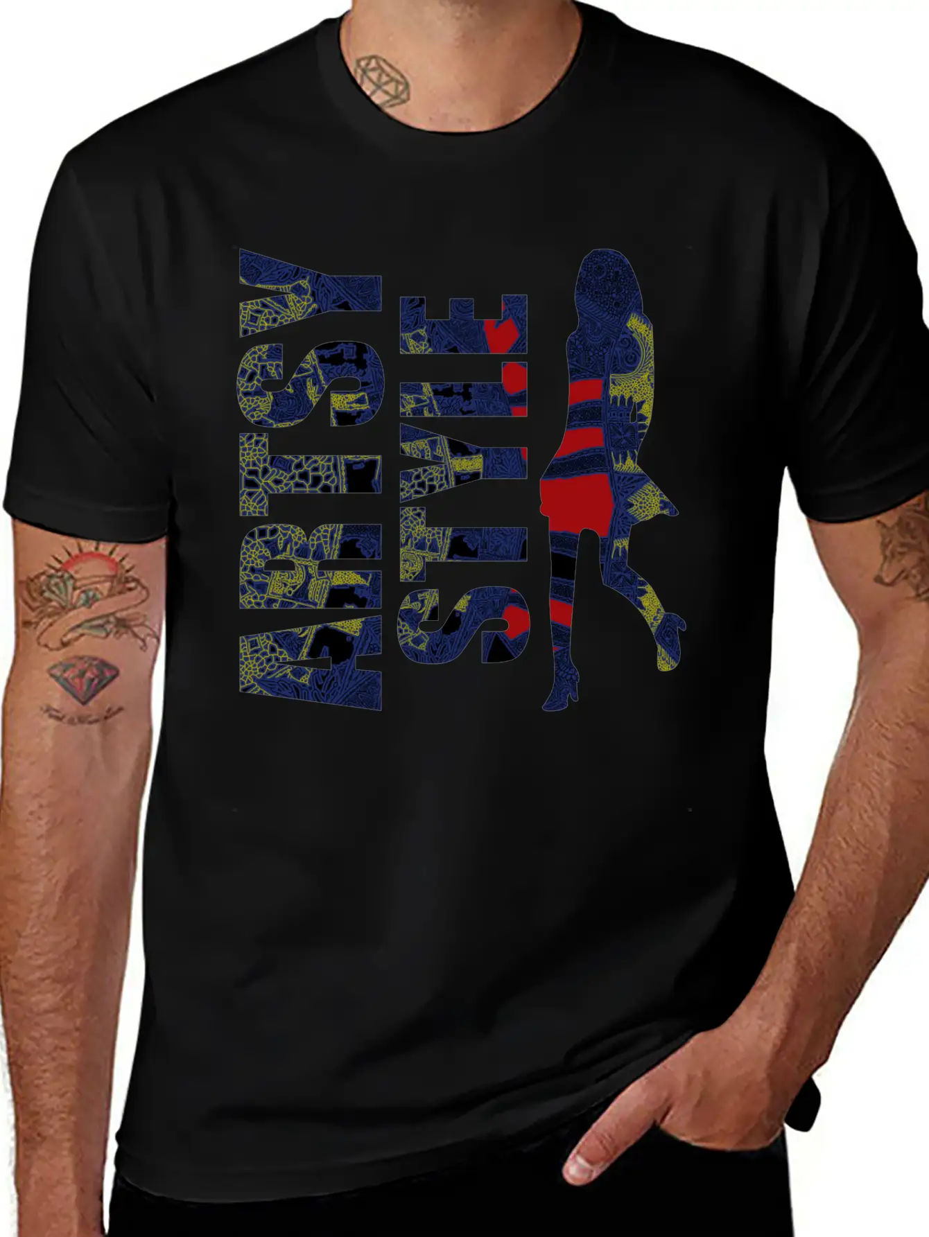 Batik Artsy Style Lightweight Cotton T-Shirt – Daily Comfort Graphic Shirt