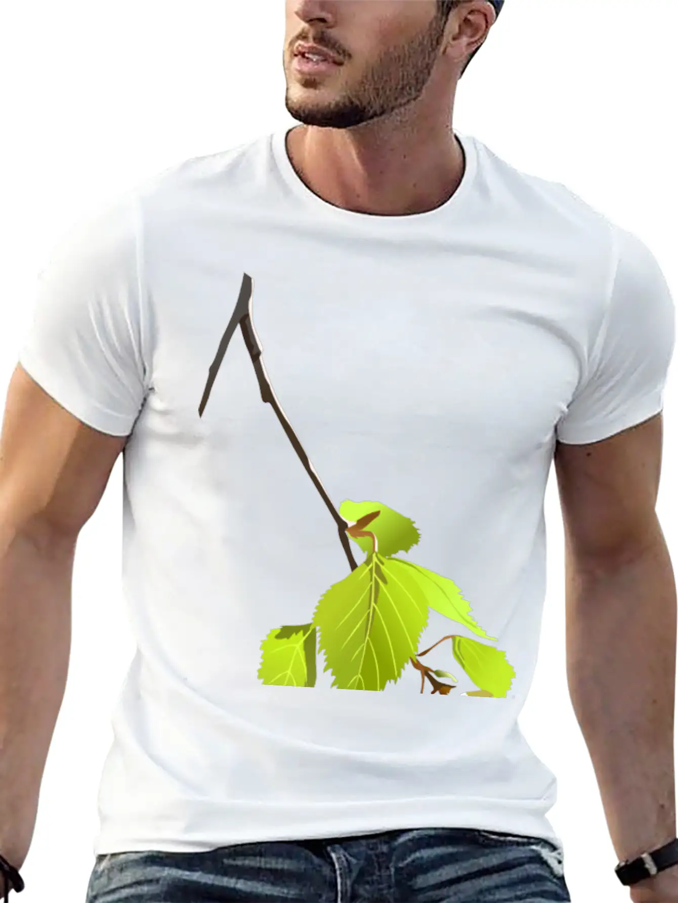 Baum Tree Baumstamm Wald Forest Woods43 Lightweight Cotton T-Shirt – Daily Comfort Graphic Shirt