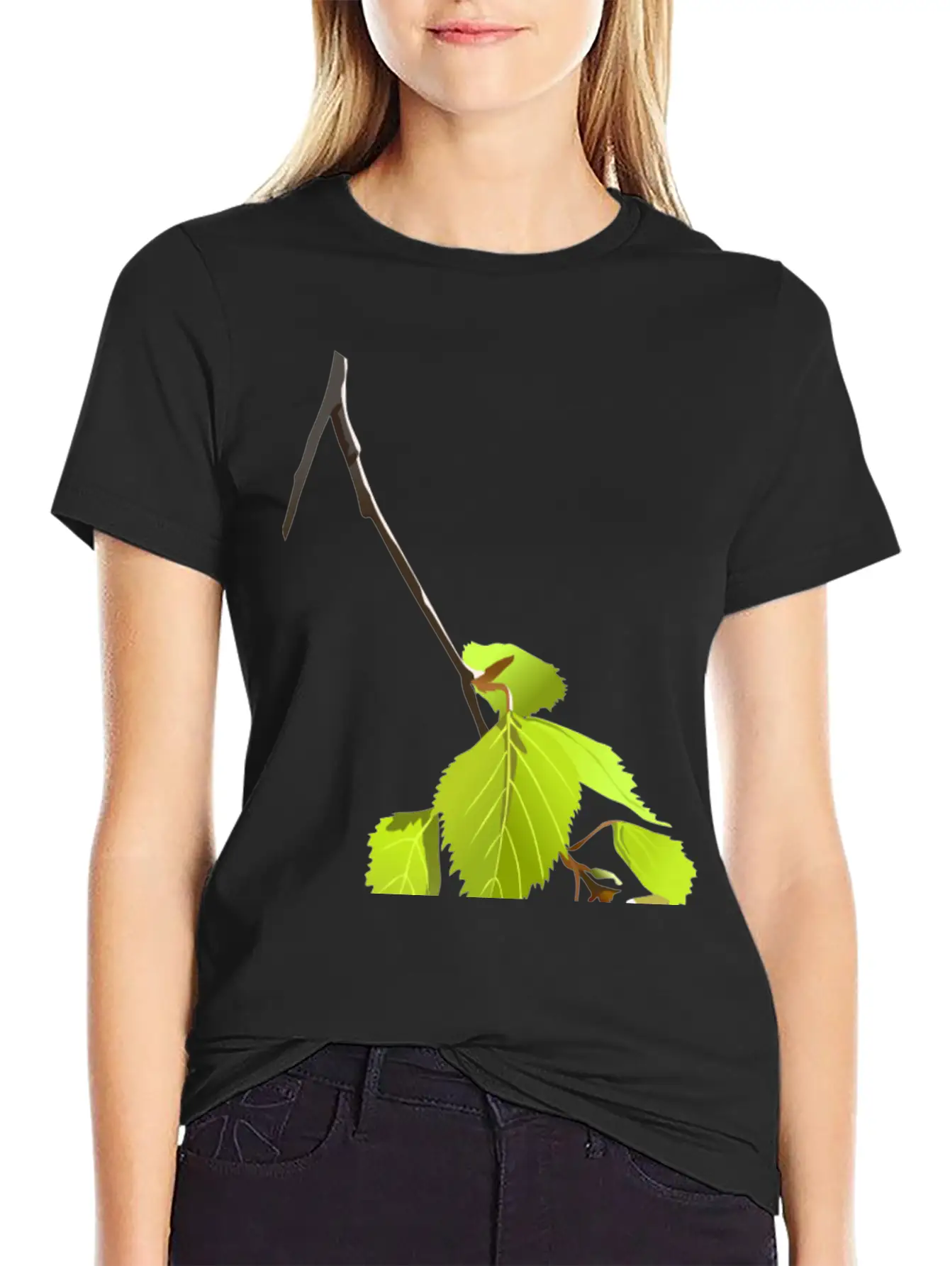 Baum Tree Baumstamm Wald Forest Woods43 Lightweight Cotton T-Shirt – Daily Comfort Graphic Shirt