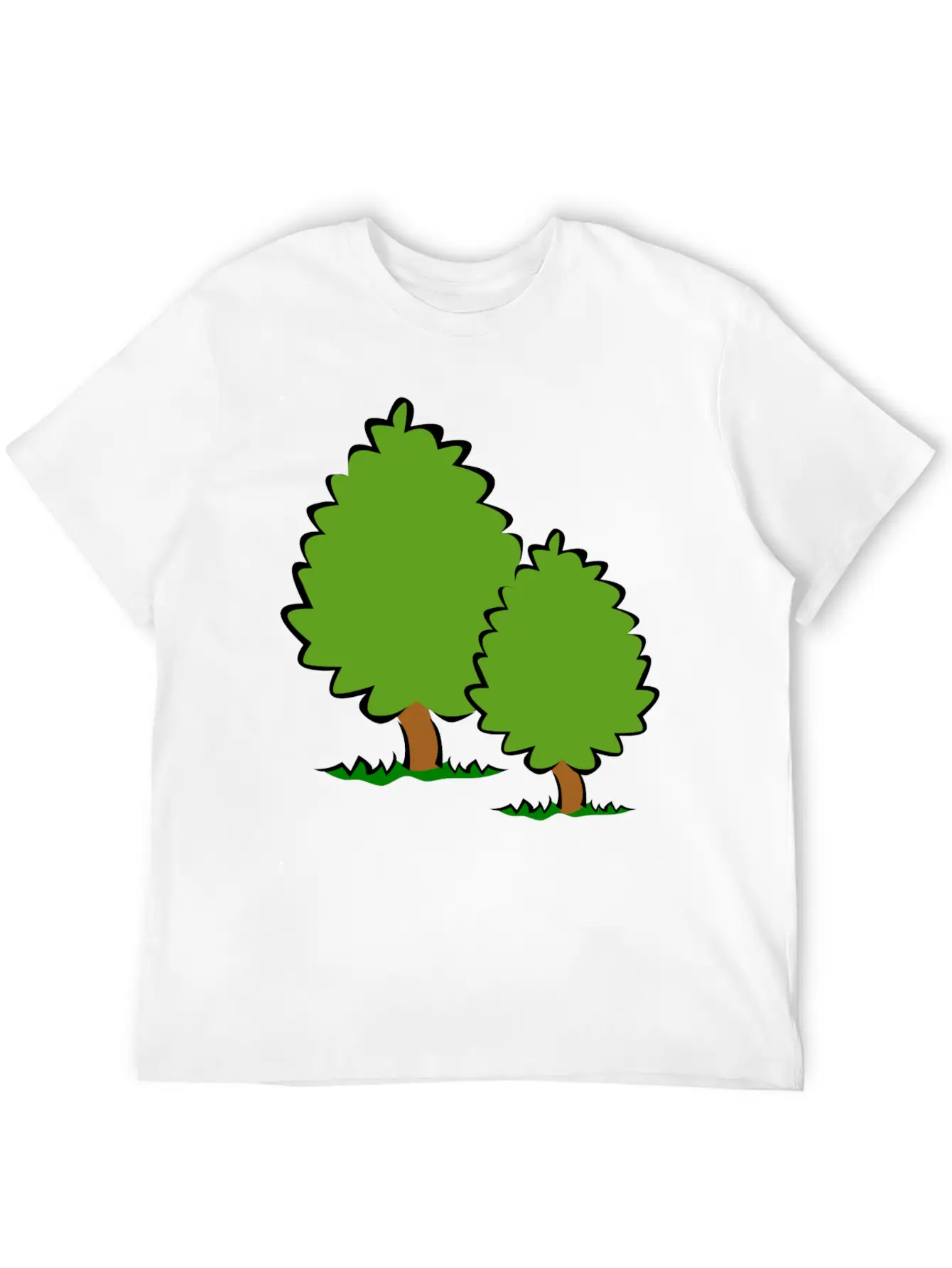 Baum Tree Baumstamm Wald Forest Woods75 Lightweight Cotton T-Shirt – Daily Comfort Graphic Shirt