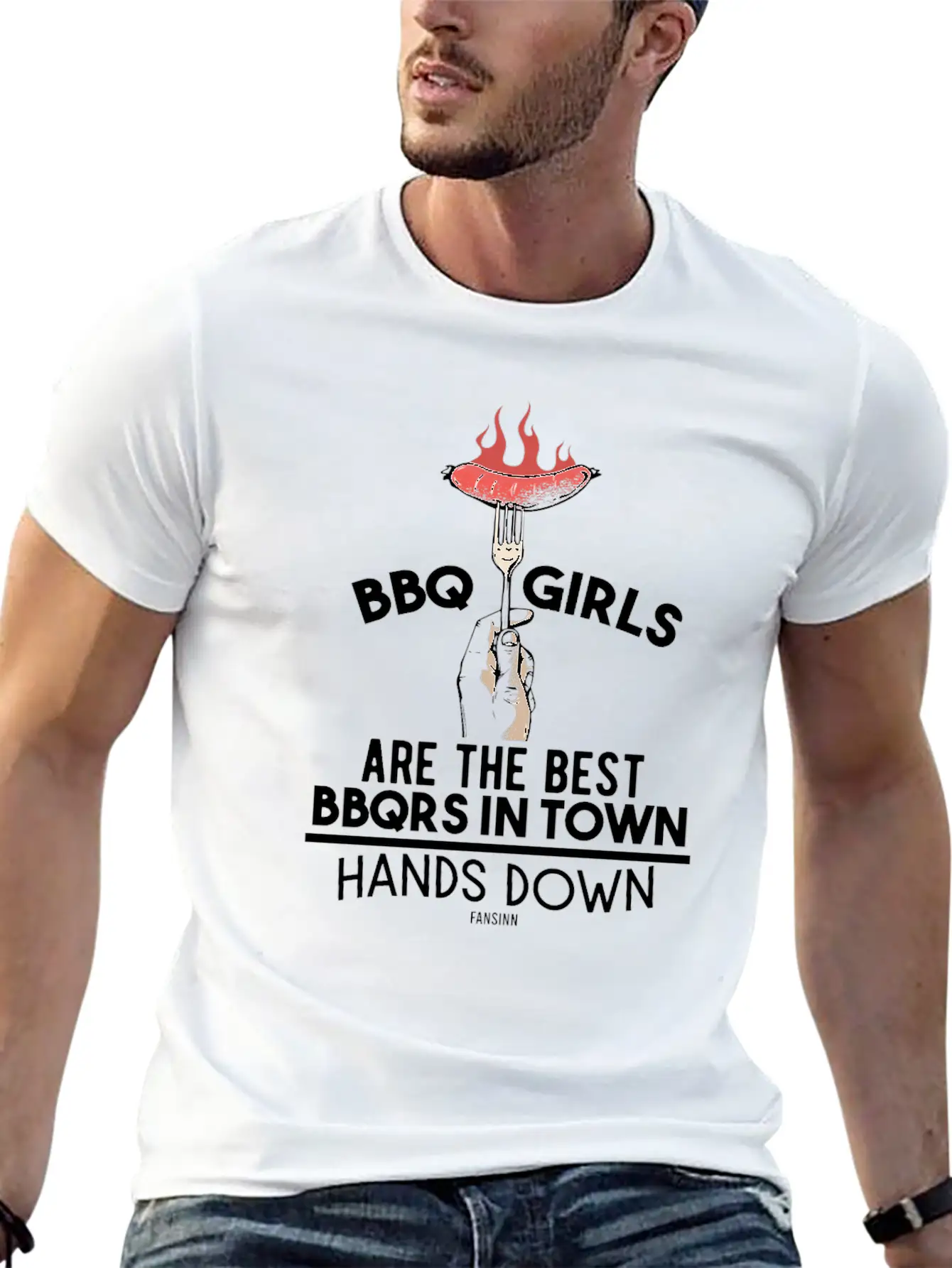 BBQ Girls Are The Best BBQRS In Town Classic Fit Graphic Tee For Daily Comfort – Unisex Cotton Shirt
