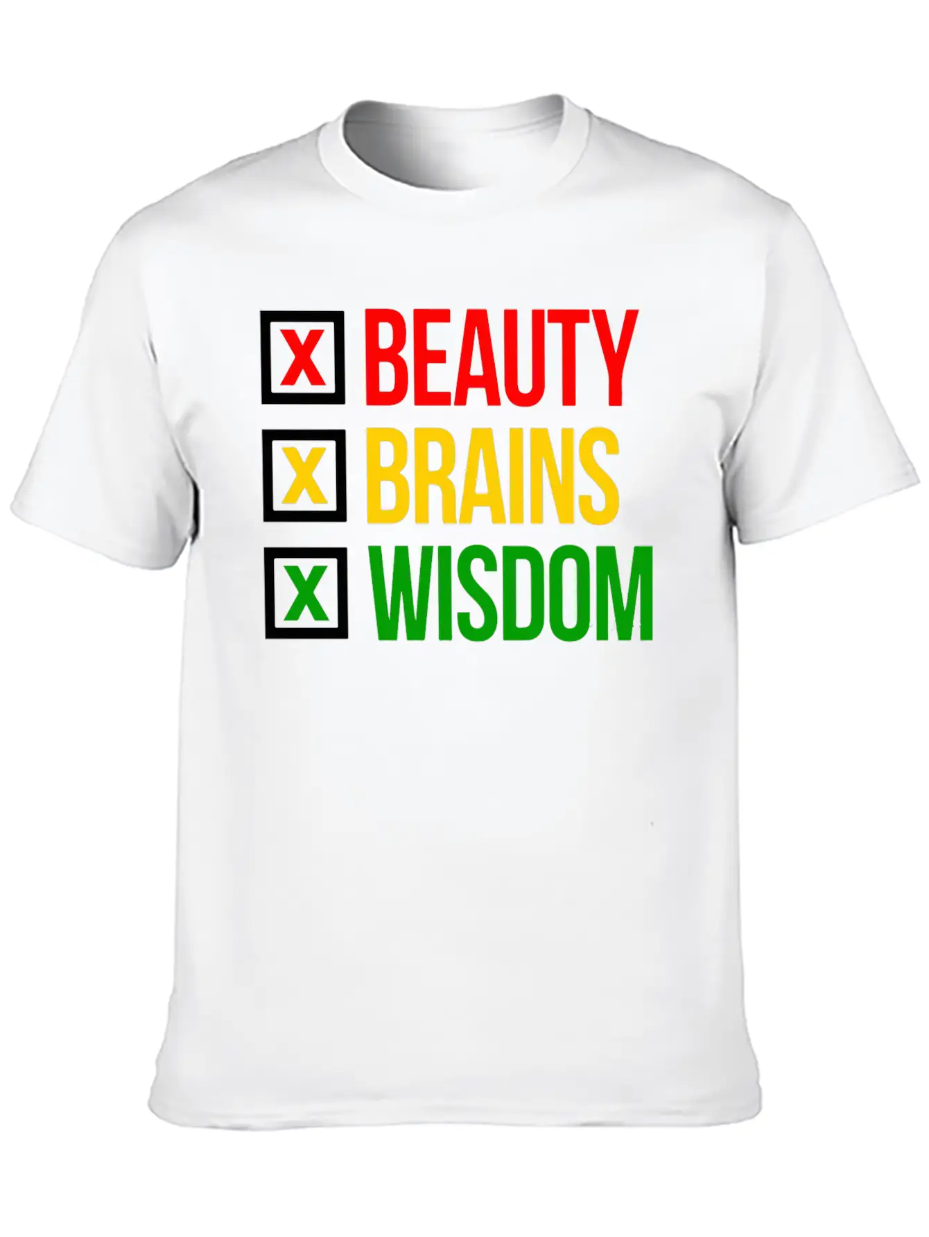 BBW Beauty Brains Wisdom Unisex Casual T-Shirt – Clean Design For Daily Comfort