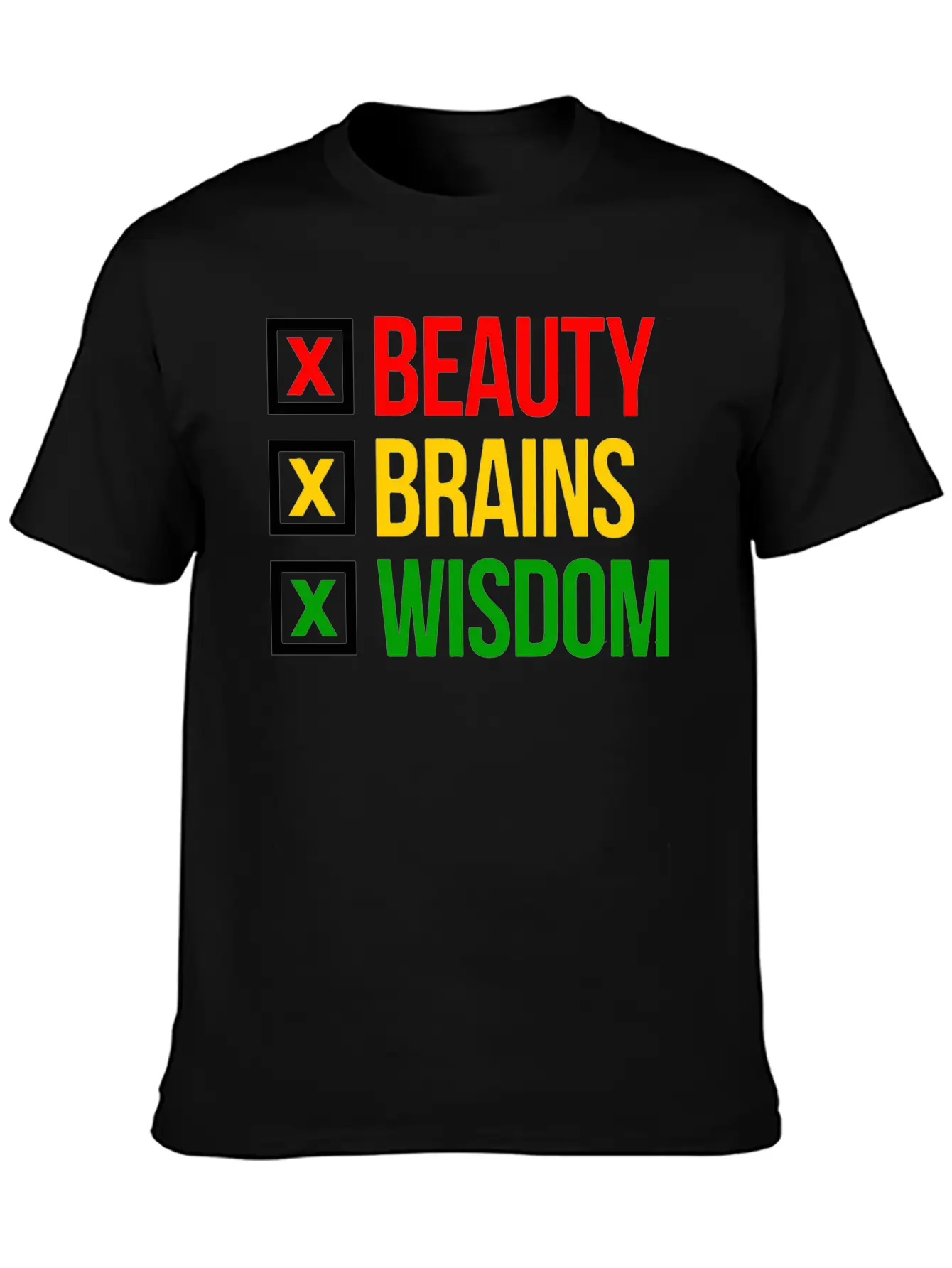 BBW Beauty Brains Wisdom Unisex Casual T-Shirt – Clean Design For Daily Comfort