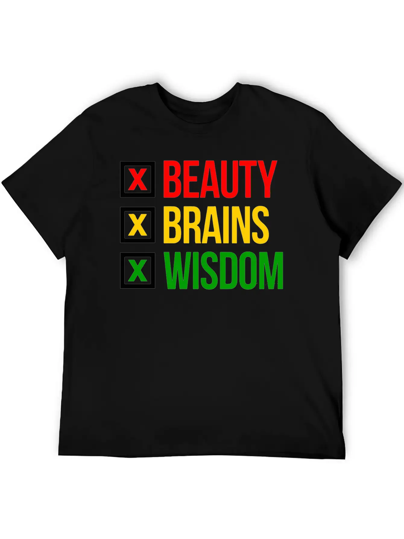 BBW Beauty Brains Wisdom Unisex Casual T-Shirt – Clean Design For Daily Comfort