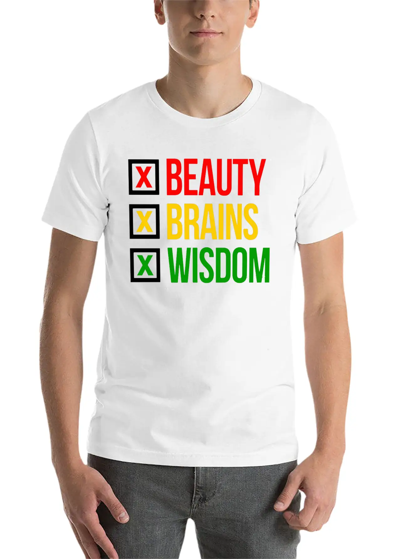 BBW Beauty Brains Wisdom Unisex Casual T-Shirt – Clean Design For Daily Comfort
