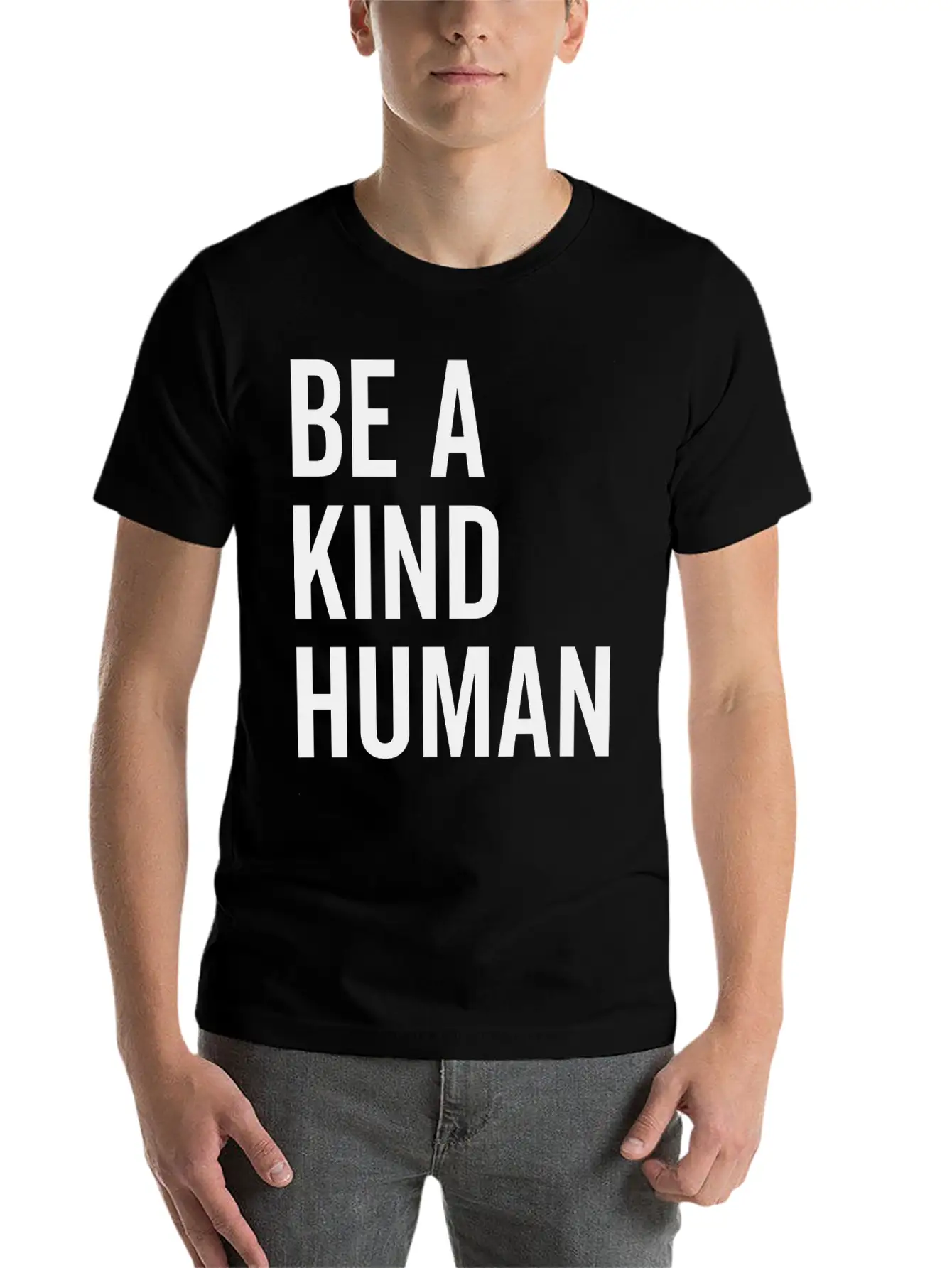 Be A Kind Human Basic Graphic T-Shirt – Daily Comfort In Soft Cotton