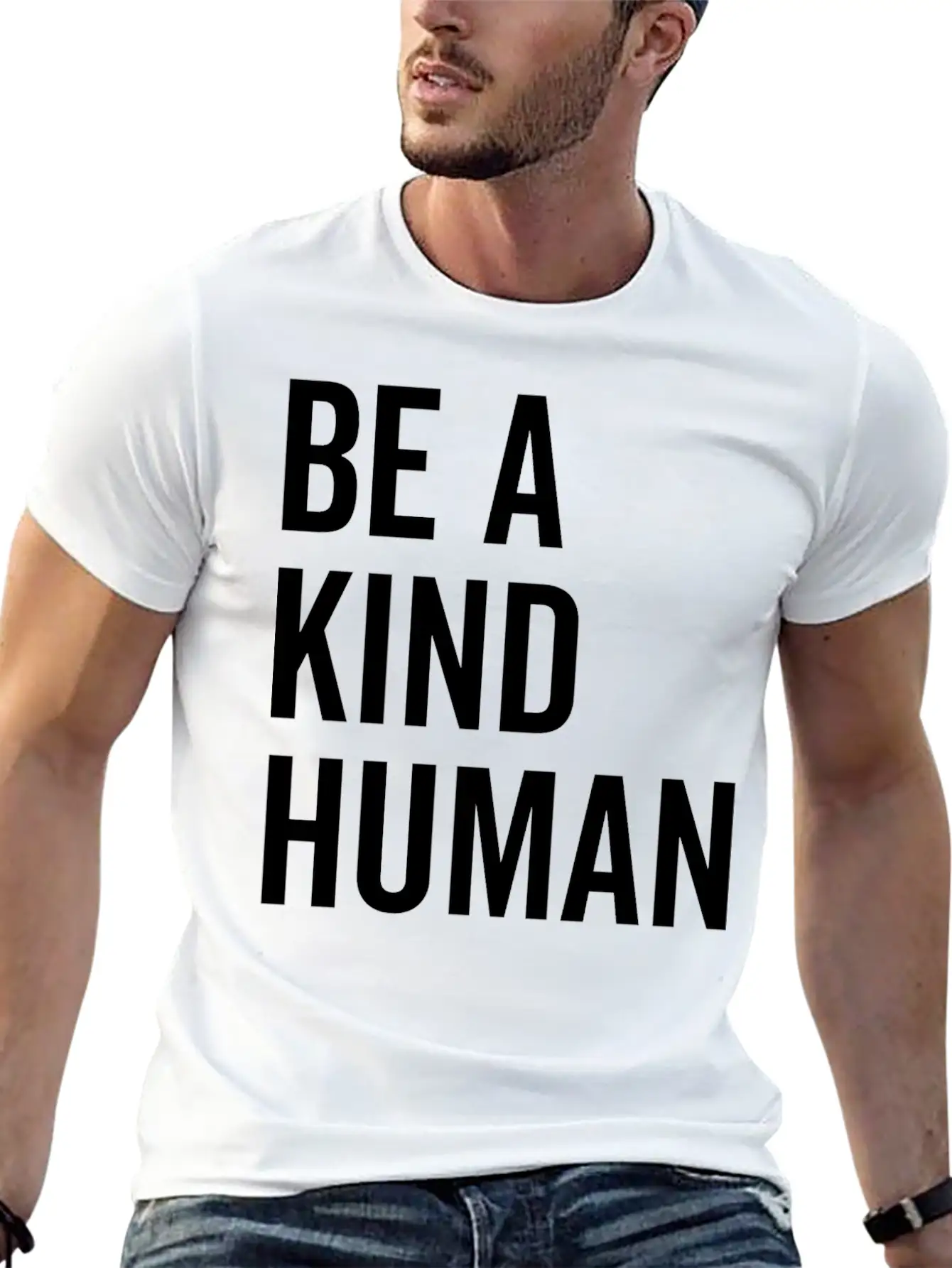 Be A Kind Human Basic Graphic T-Shirt – Daily Comfort In Soft Cotton