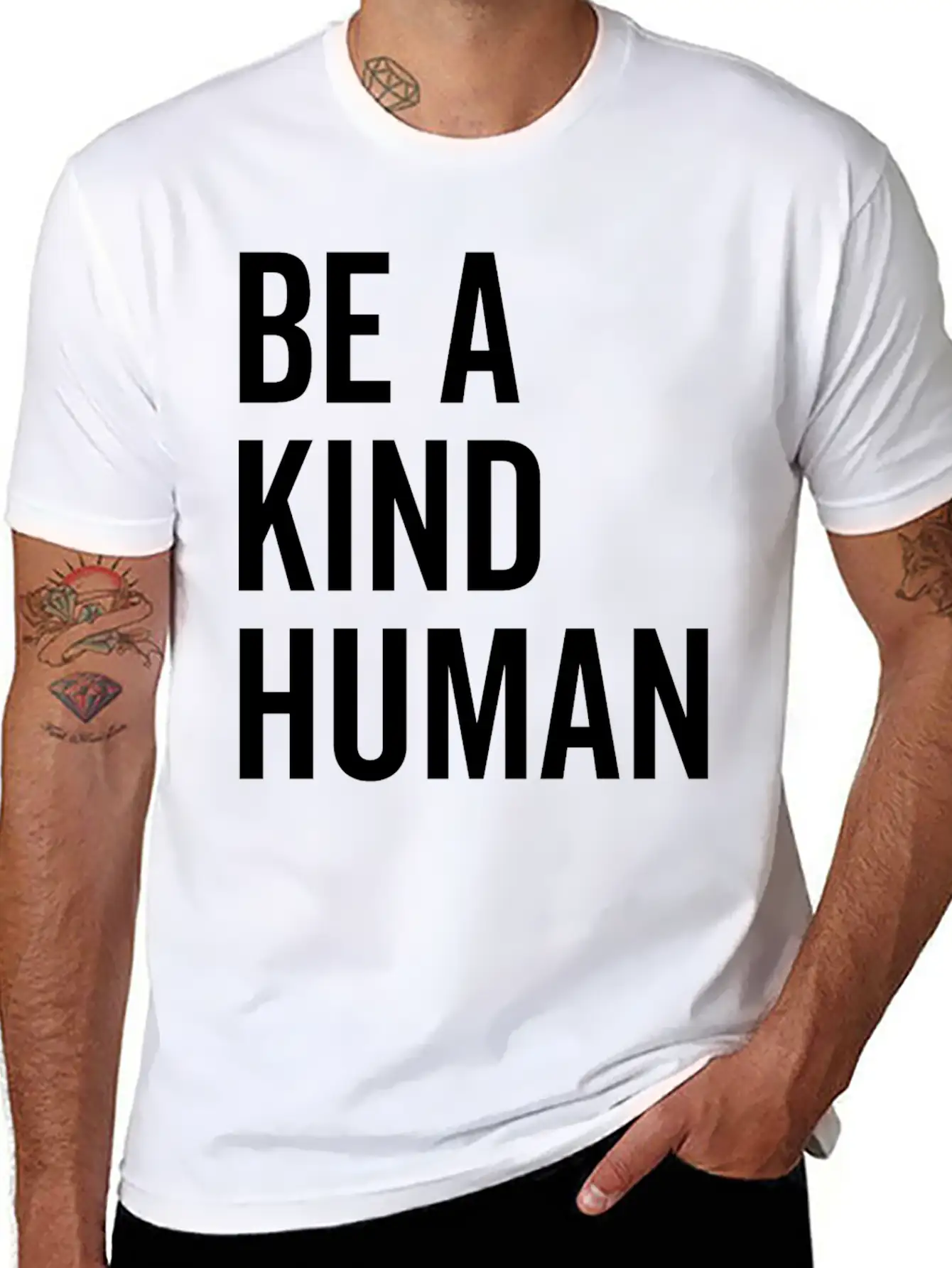 Be A Kind Human Basic Graphic T-Shirt – Daily Comfort In Soft Cotton