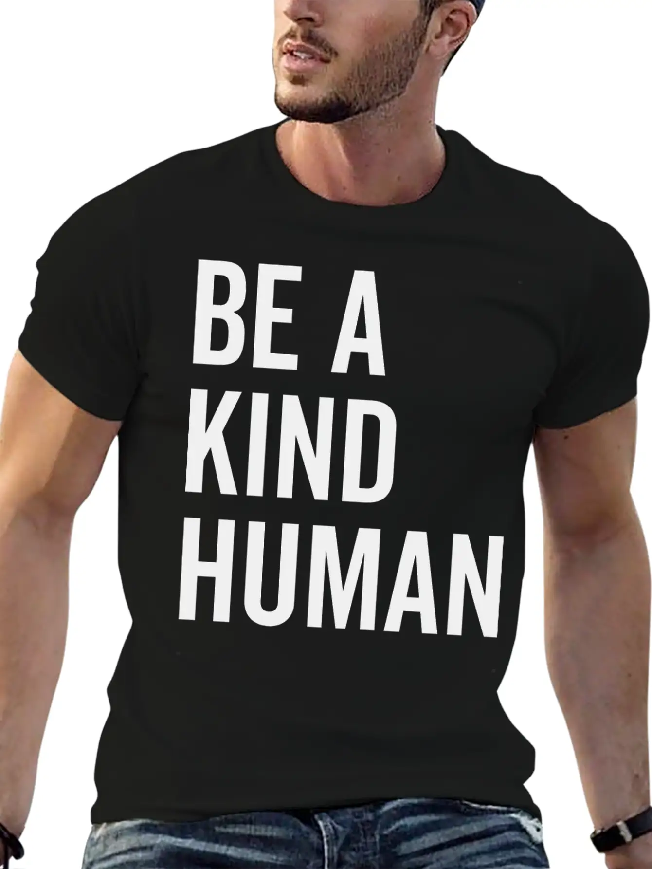 Be A Kind Human Basic Graphic T-Shirt – Daily Comfort In Soft Cotton