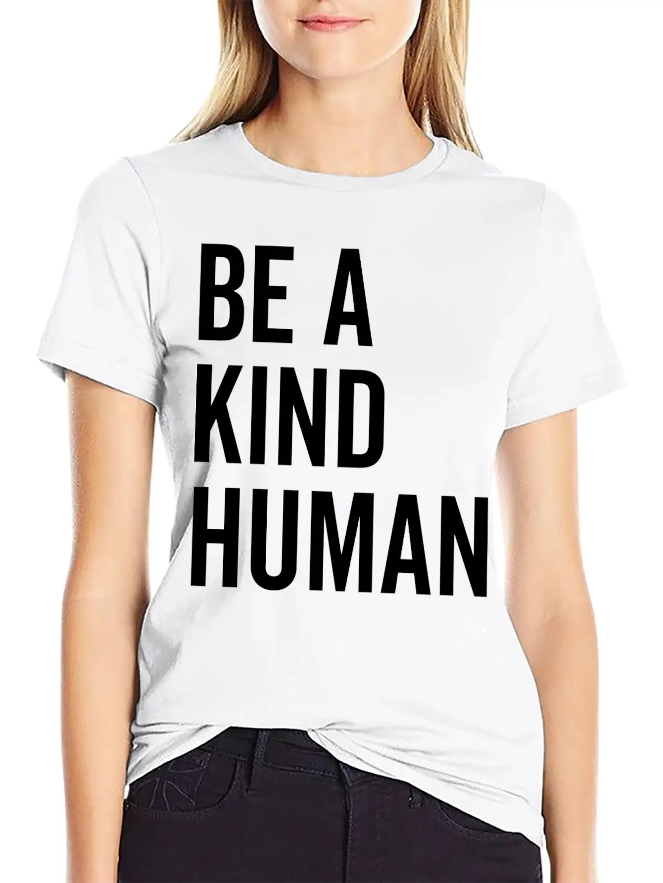 Be A Kind Human Basic Graphic T-Shirt – Daily Comfort In Soft Cotton