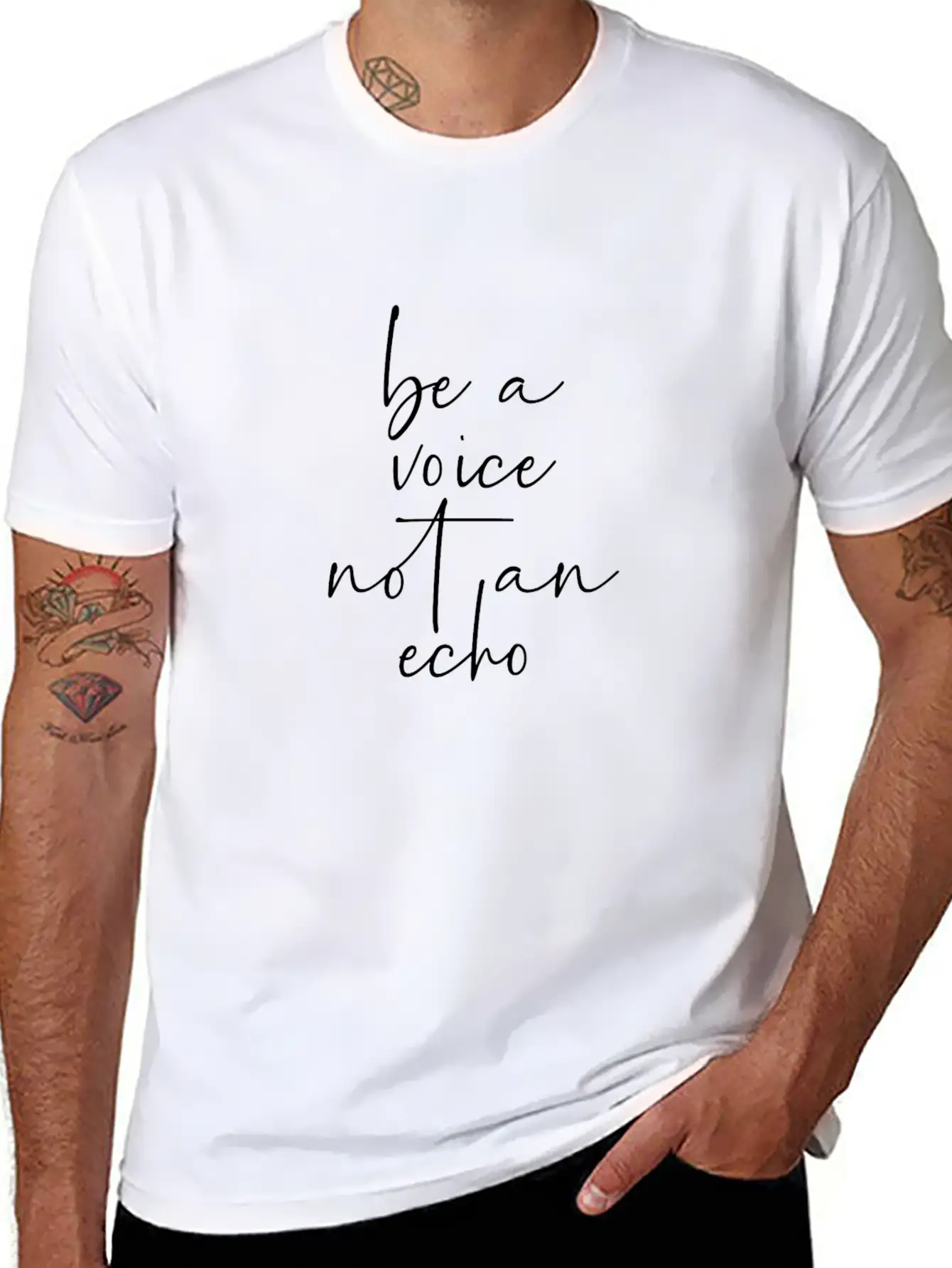 Be A Voice Not An Echo Modern Fit Casual T-Shirt – Clean And Versatile Design