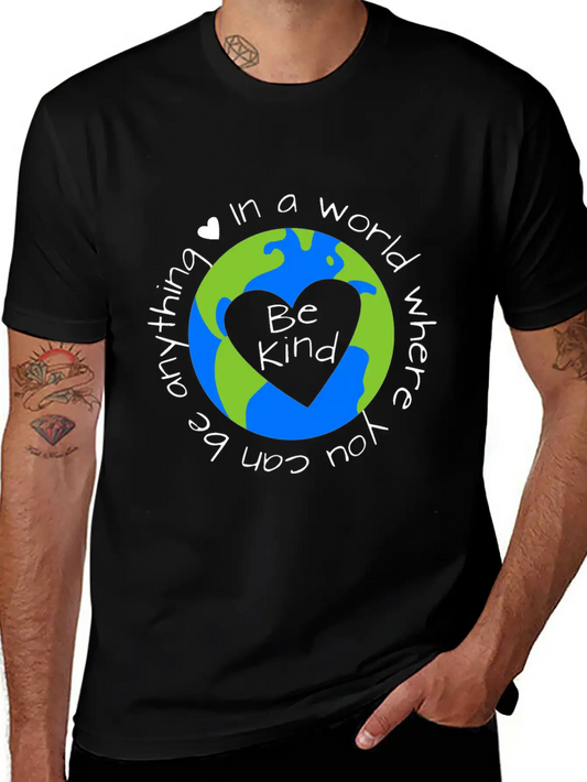 Be Anything Be Kind World Anti Bullying Lesson Dau Relaxed Everyday Tee – Lightweight And Durable Cotton
