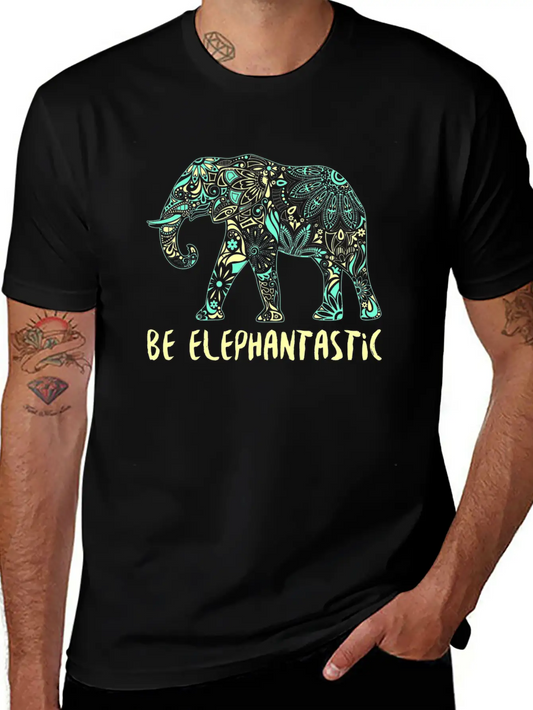 Be Elephantastic Boho Elephant Art Unisex Casual T-Shirt – Clean Design For Daily Comfort