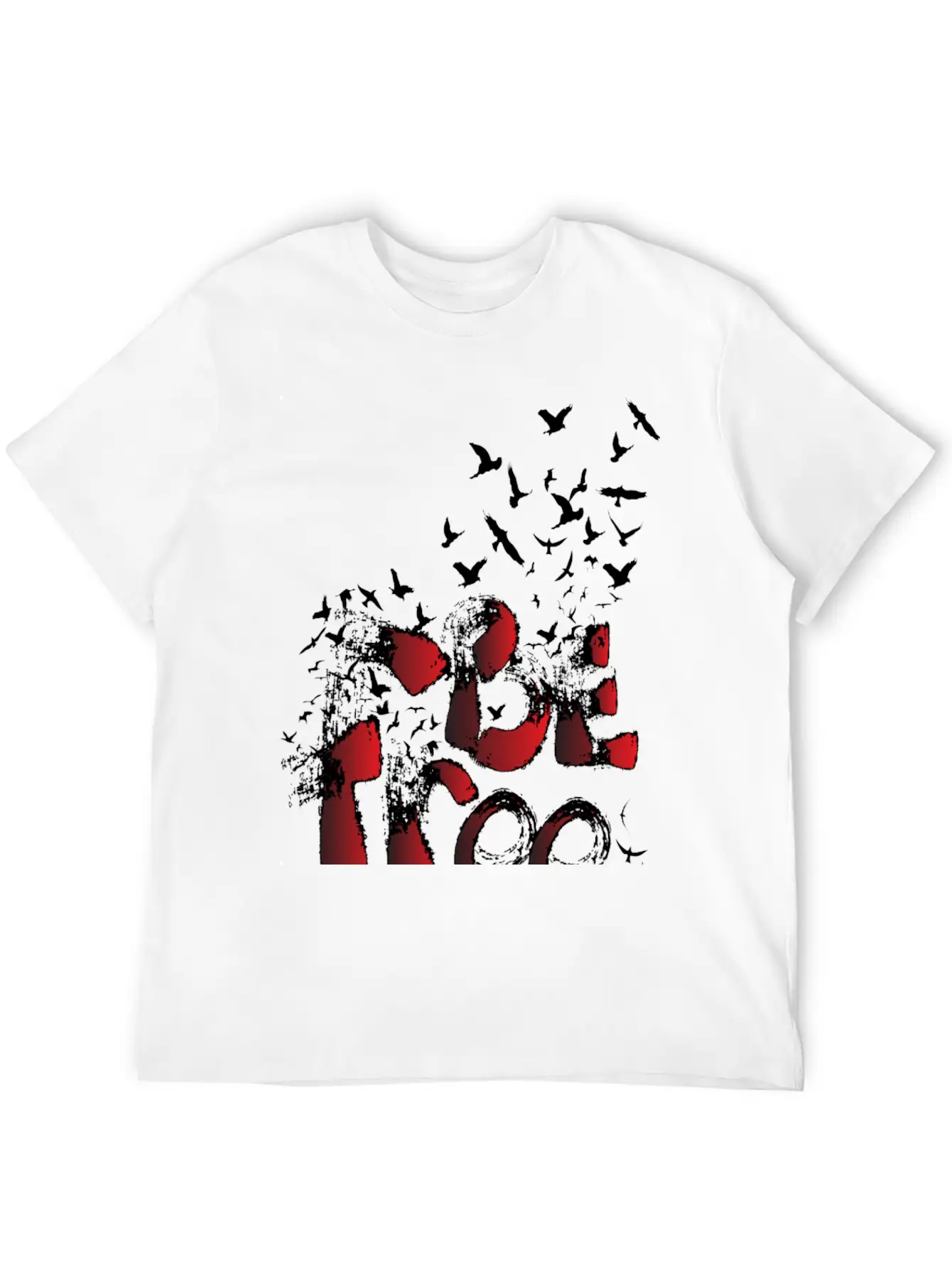 BE FREE Typography Soft Cotton Short Sleeve Tee – Unisex Wardrobe Staple