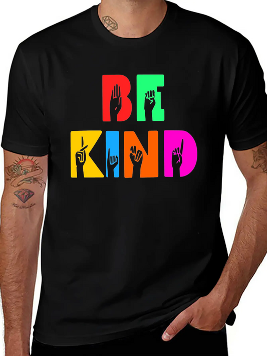 Be Kind -Colour Hand Modern Fit Casual T-Shirt – Clean And Versatile Design