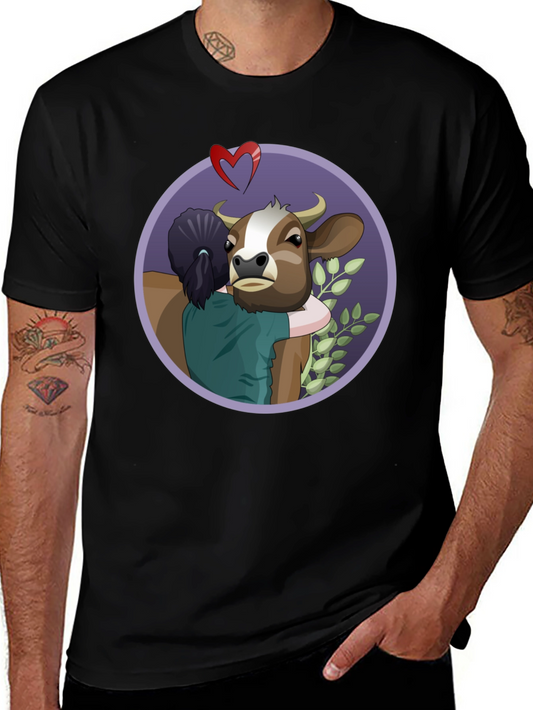 Vegan Love Cow Hug T-Shirt