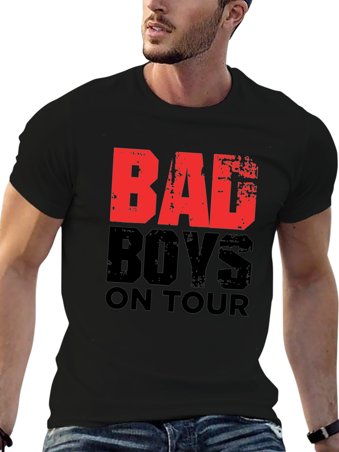 Bad Boys On Tour Graphic T-Shirt - Black