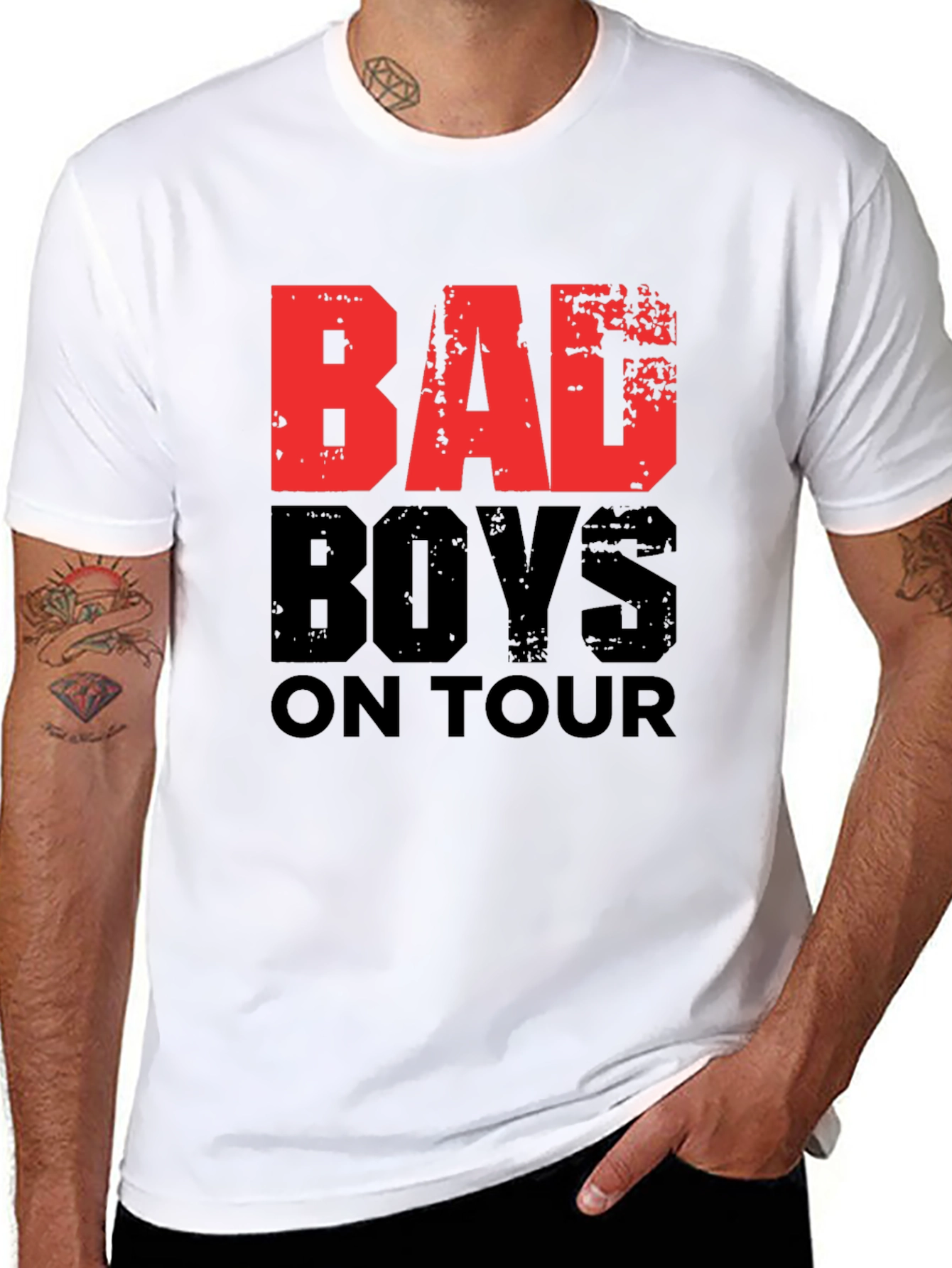 Bad Boys On Tour Graphic T-Shirt - Black